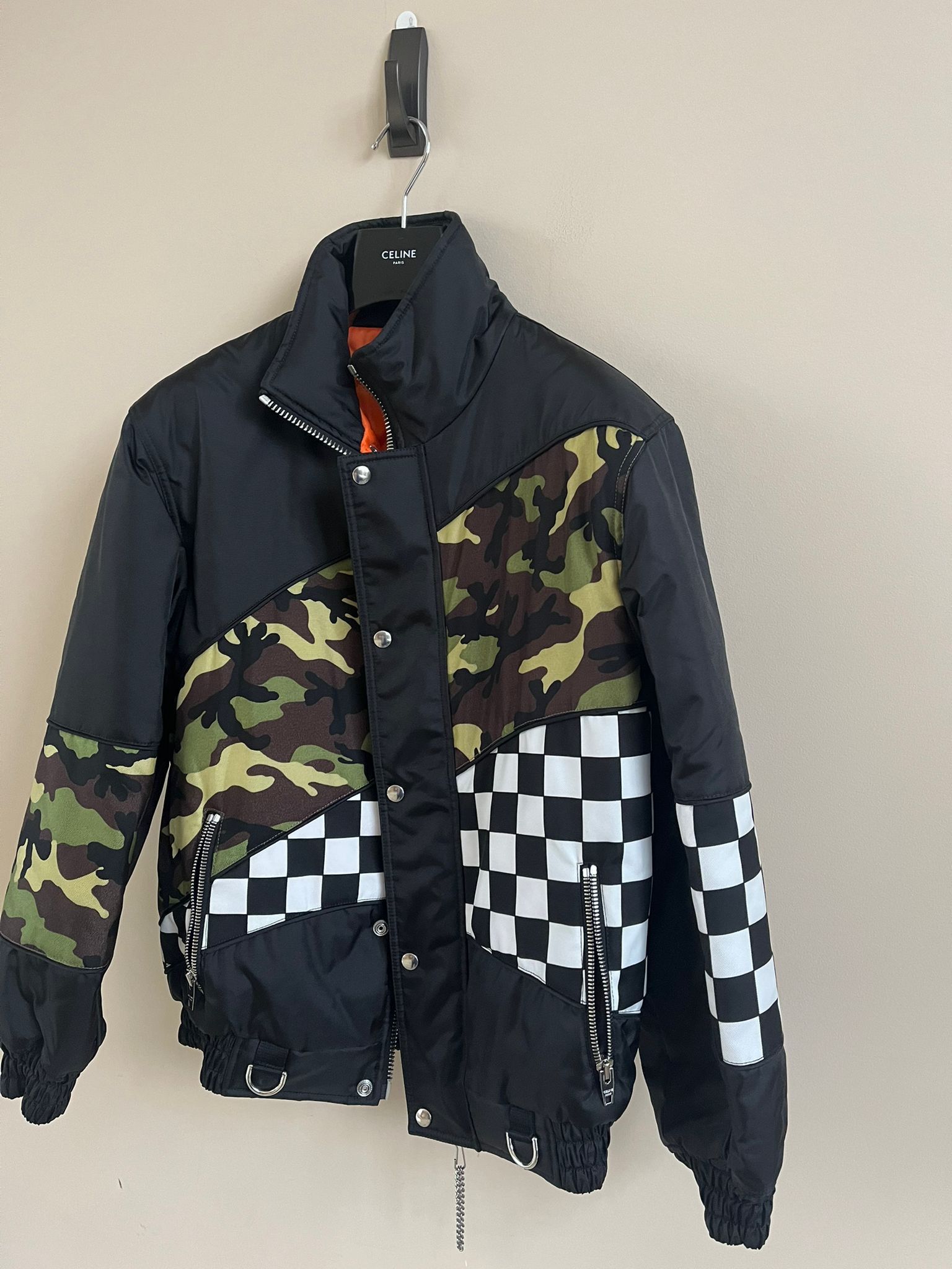 Celine Damier Padded Blouson Jacket in Multicolor Size US M / EU 48-50 / 2 - 14 Thumbnail