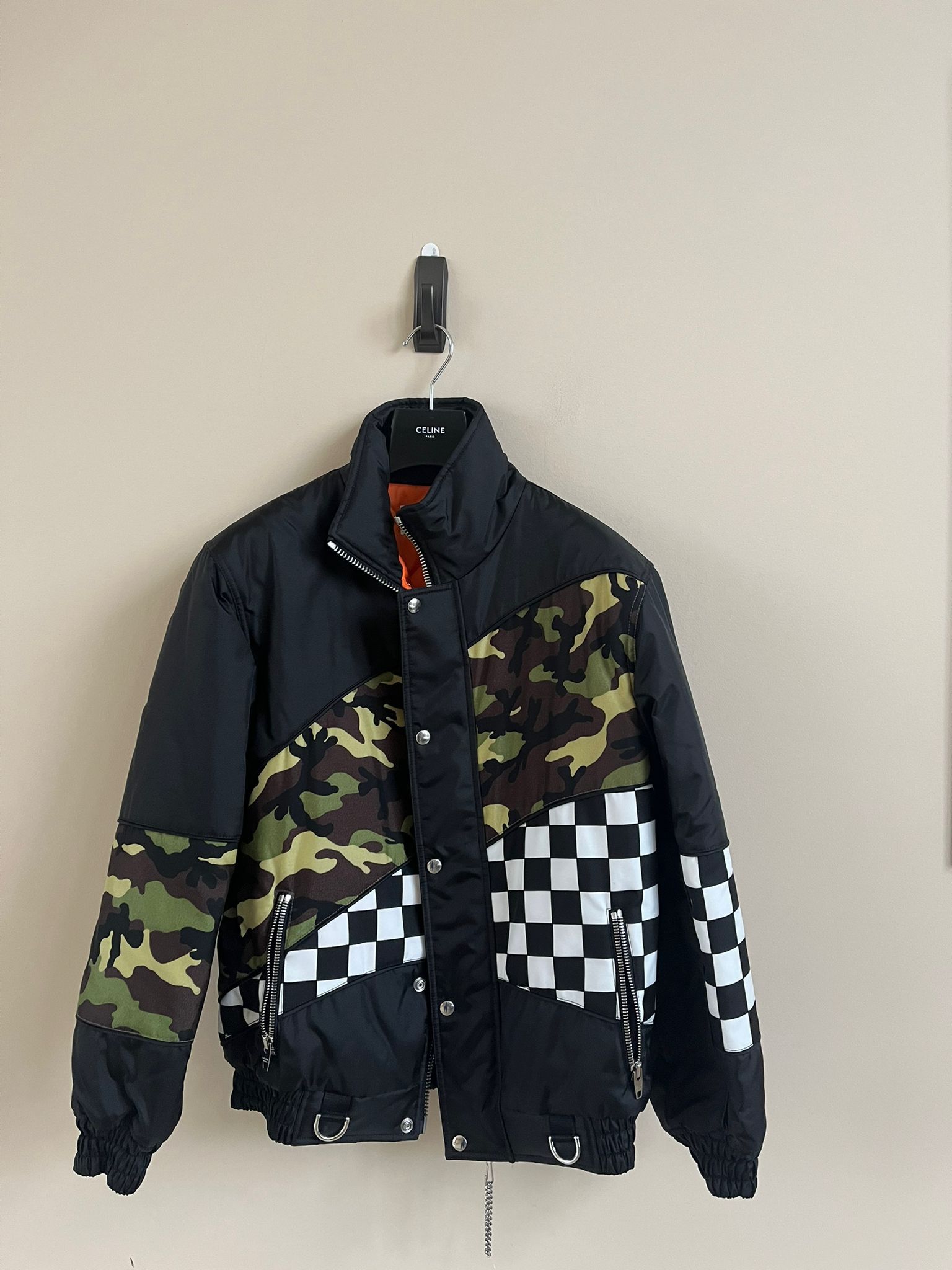 Celine Damier Padded Blouson Jacket in Multicolor Size US M / EU 48-50 / 2 - 4 Thumbnail