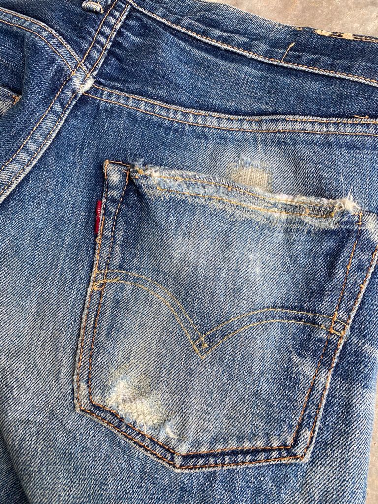 Levi's Vintage Clothing RARE🔥Repro True Vintage Distress Levi's 501 of 1955 Jeans Size US 31 - 21 Thumbnail