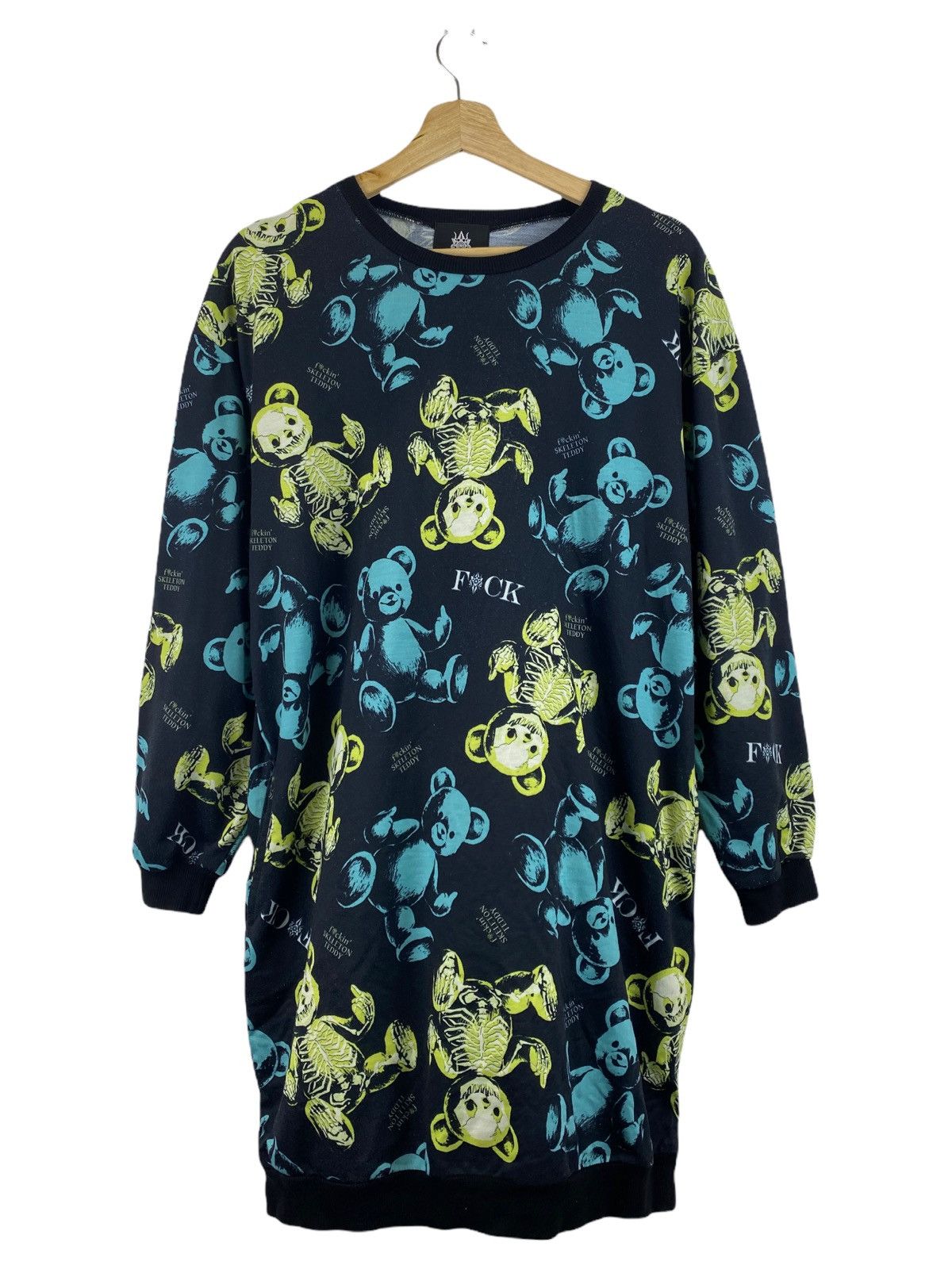 Japanese Brand FACKIN SKELETON TEDDY SWEATER Size US M / EU 48-50 / 2 - 1 Thumbnail