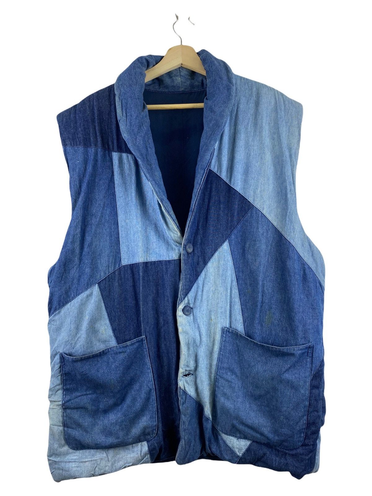 Japanese Brand CUSTOM MADE PATCHWORK VEST STYLE Size US L / EU 52-54 / 3 - 1 Thumbnail