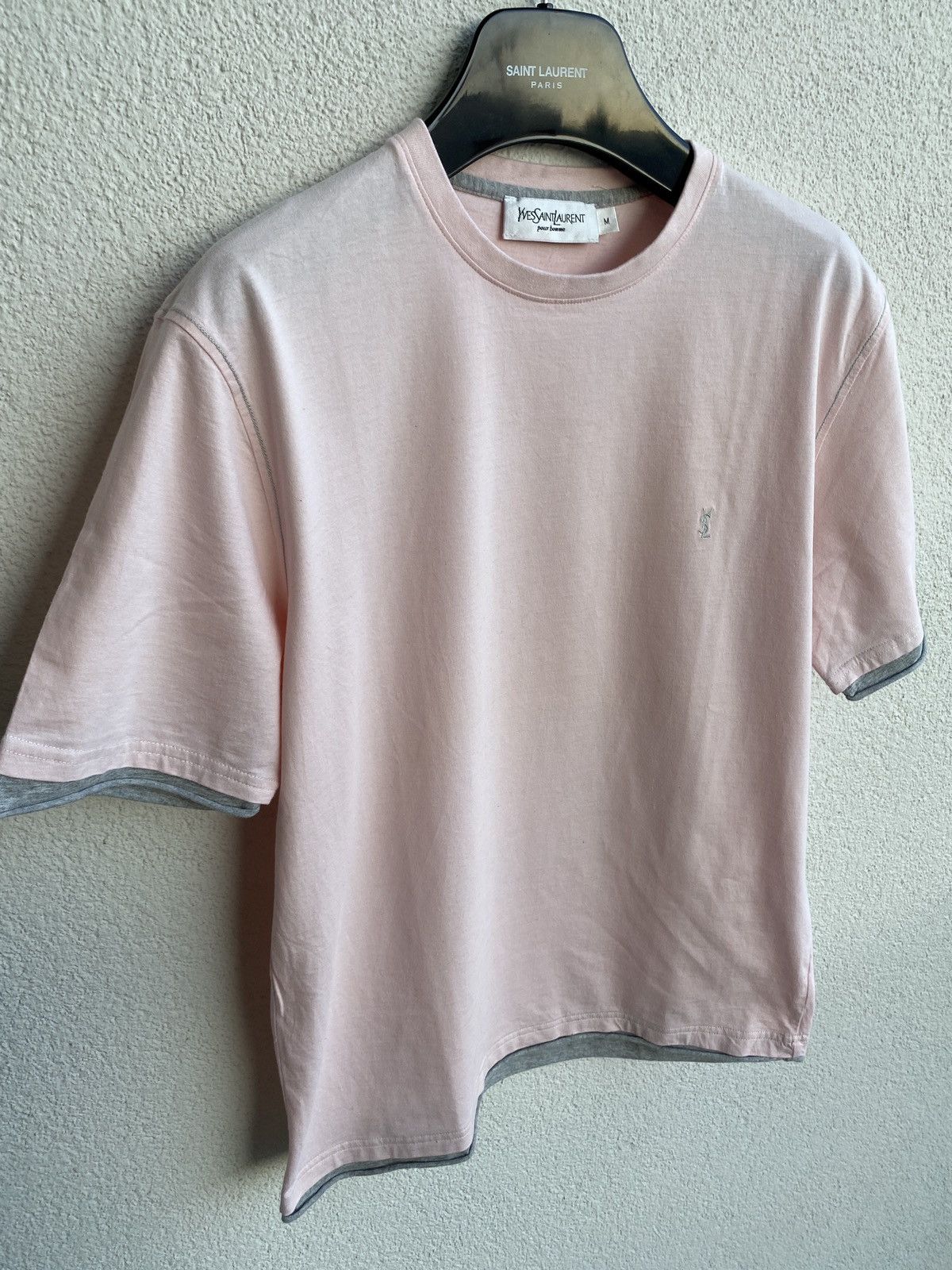 Yves Saint Laurent Pinky YSL T-shirt Double Layer Size US M / EU 48-50 / 2 - 9 Thumbnail