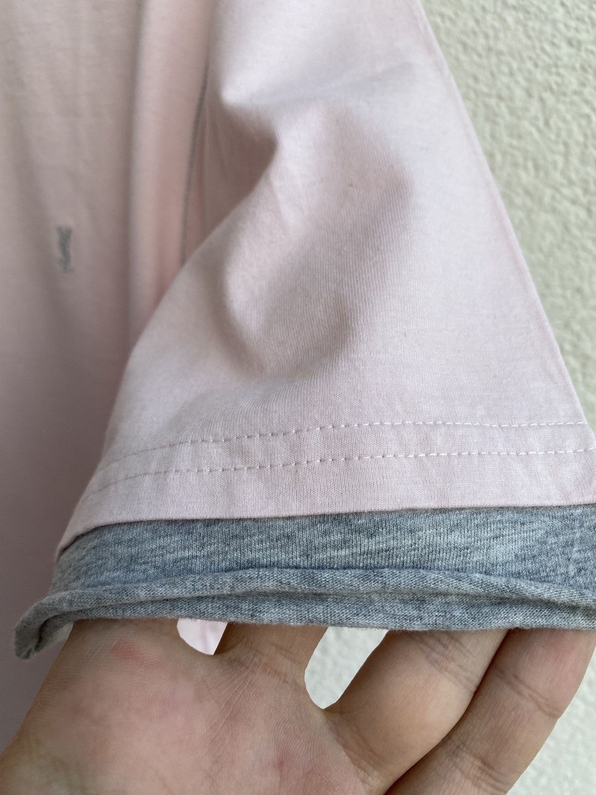 Yves Saint Laurent Pinky YSL T-shirt Double Layer Size US M / EU 48-50 / 2 - 14 Thumbnail