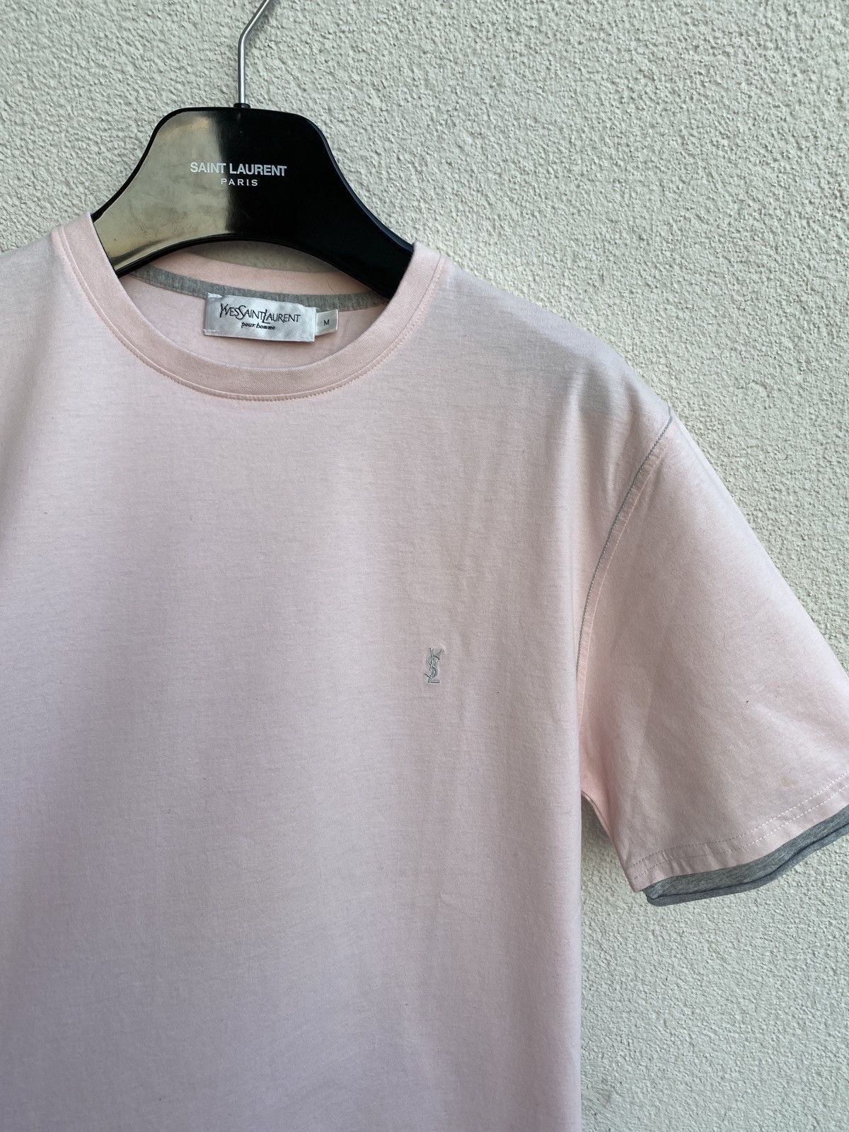 Yves Saint Laurent Pinky YSL T-shirt Double Layer Size US M / EU 48-50 / 2 - 1 Thumbnail