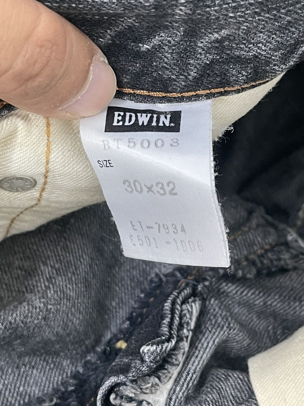 Edwin Slim Jeans Edwin Japan Distres Denim Low Rise 3🟦0 Size US 33 - 20 Thumbnail
