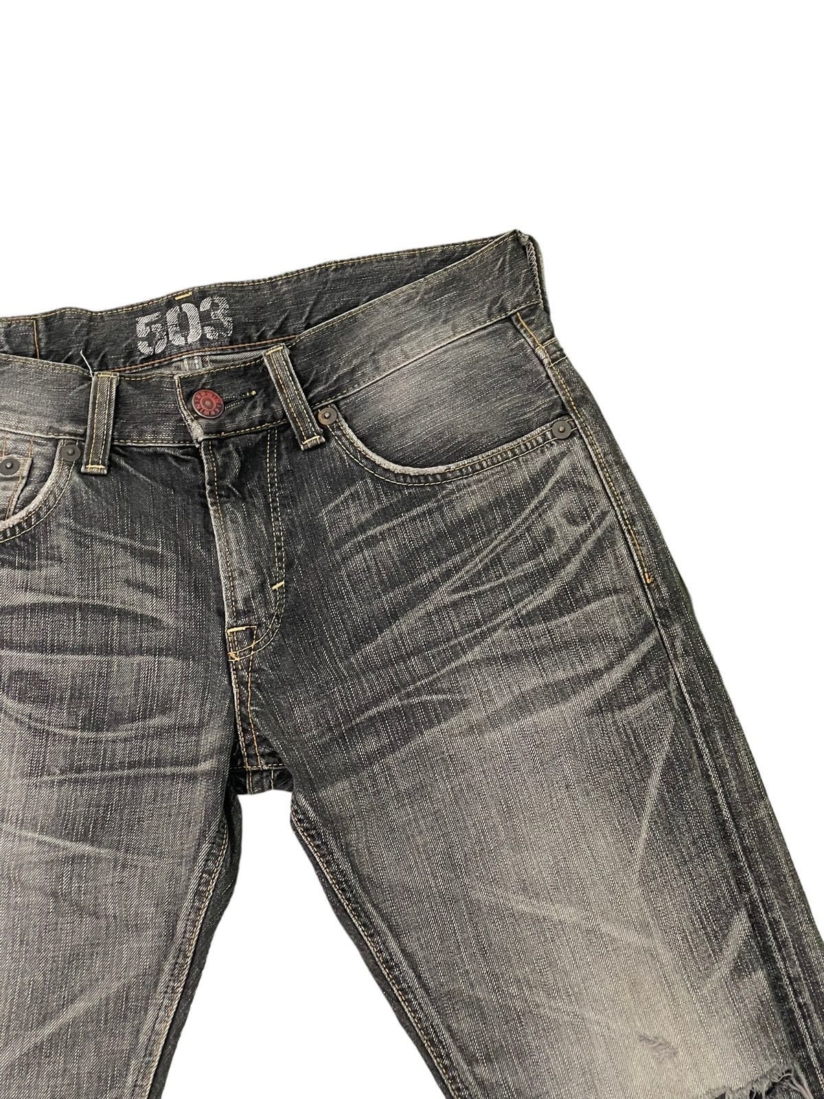 Edwin Slim Jeans Edwin Japan Distres Denim Low Rise 3🟦0 Size US 33 - 9 Thumbnail