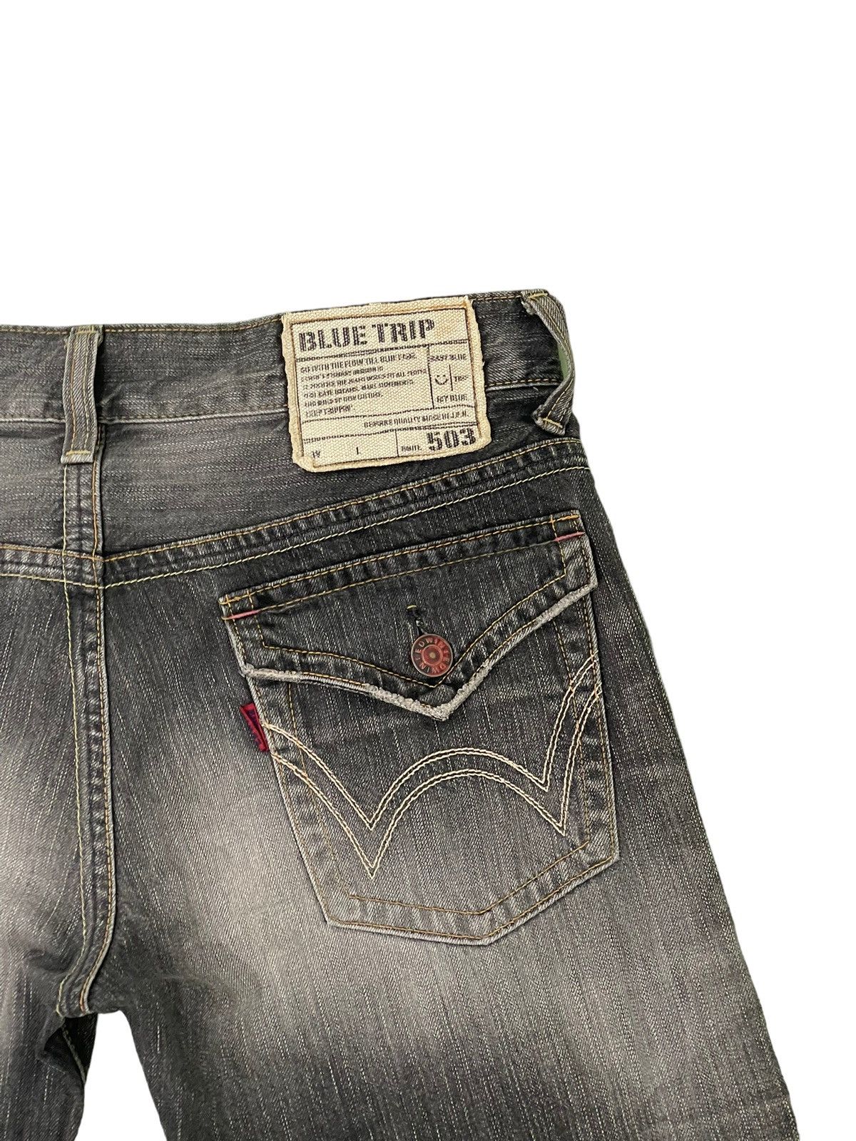 Edwin Slim Jeans Edwin Japan Distres Denim Low Rise 3🟦0 Size US 33 - 19 Thumbnail