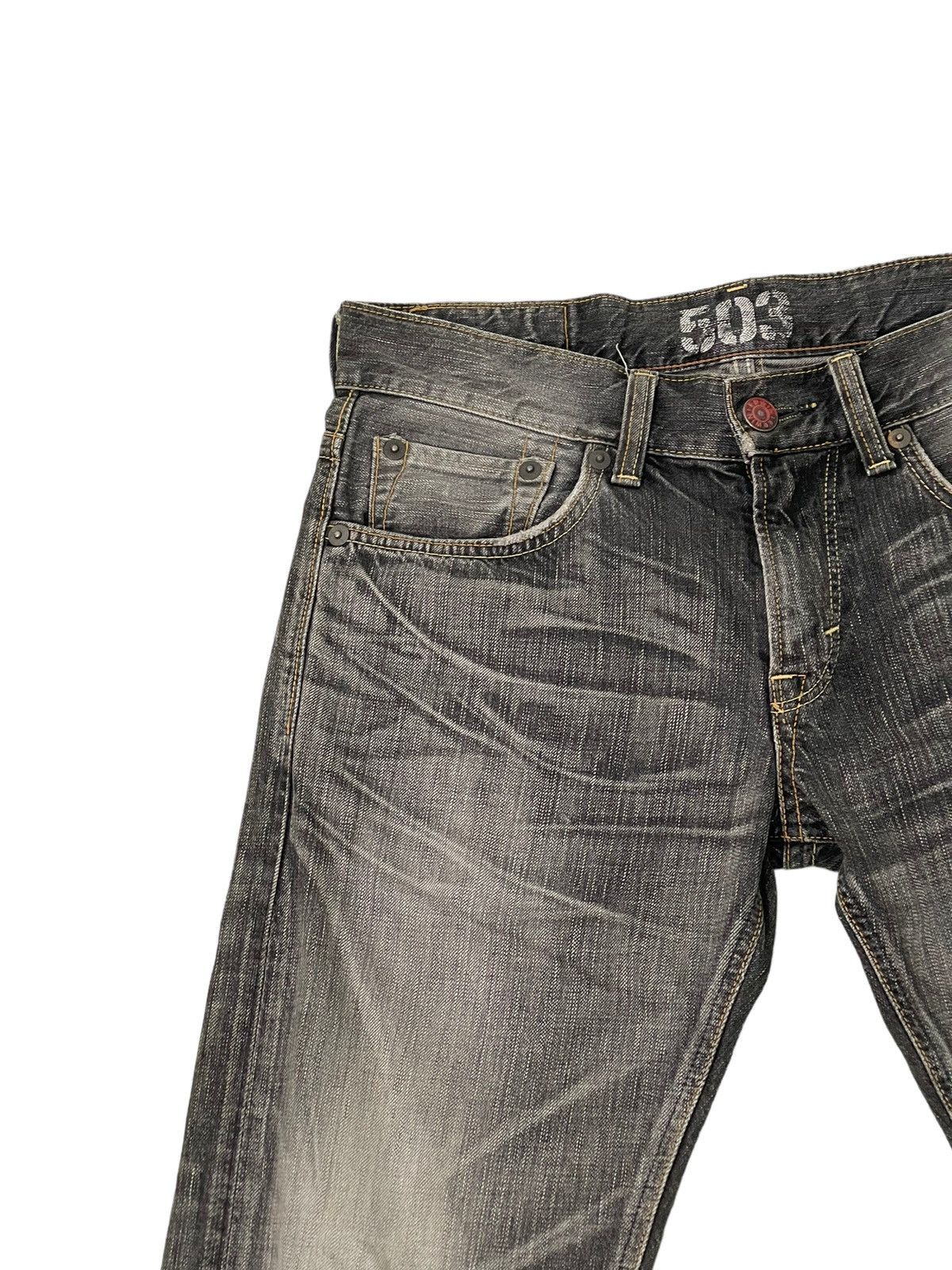 Edwin Slim Jeans Edwin Japan Distres Denim Low Rise 3🟦0 Size US 33 - 8 Thumbnail