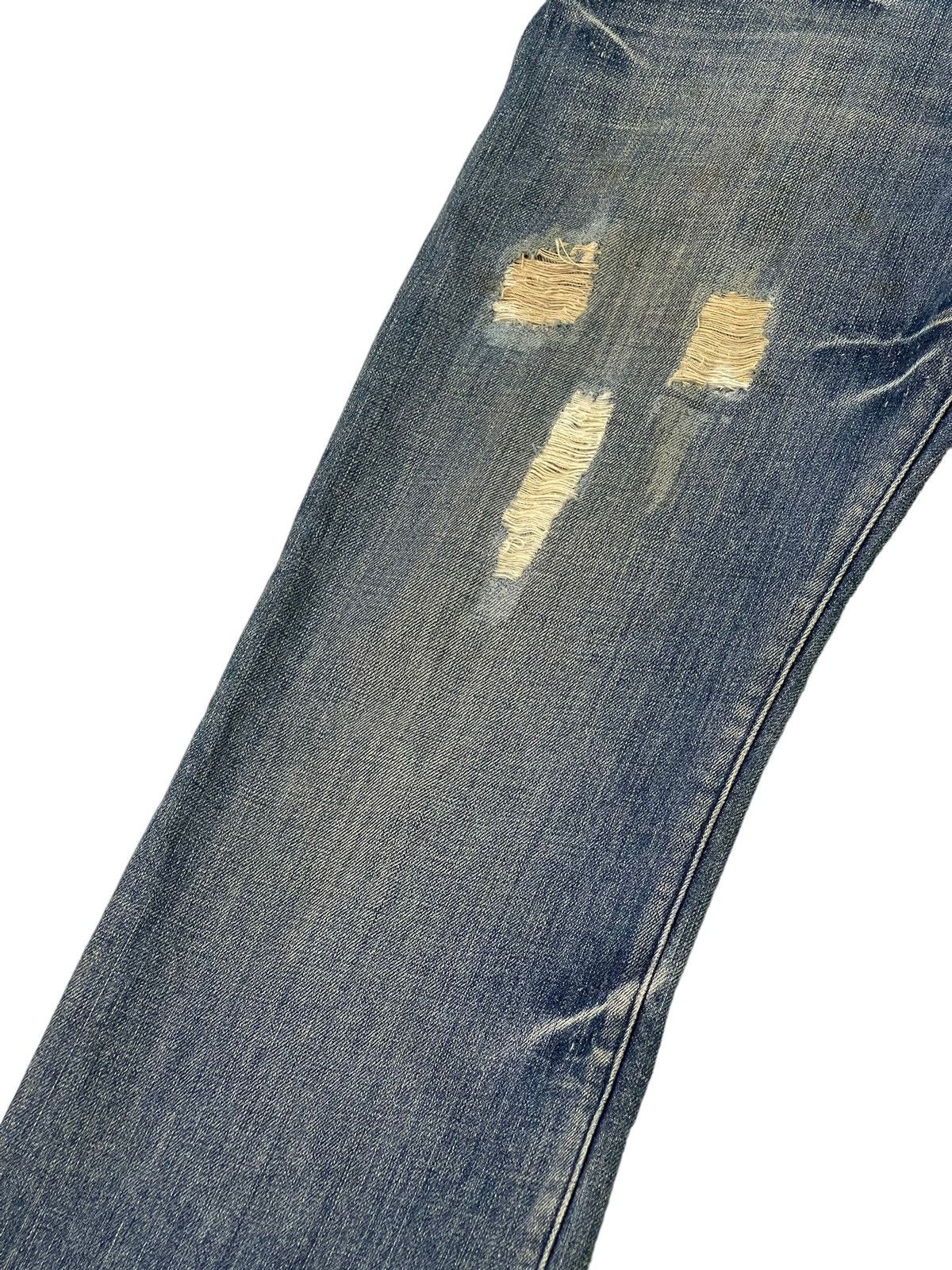 Japanese Brand Flare Jeans Robin’s Jean USA Distress Denim Low Rise 3🟦5 Size US 30 / EU 46 - 6 Thumbnail