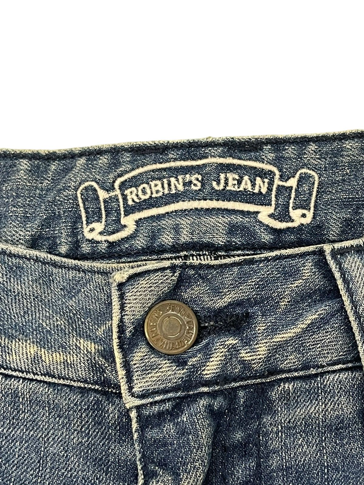 Japanese Brand Flare Jeans Robin’s Jean USA Distress Denim Low Rise 3🟦5 Size US 30 / EU 46 - 11 Thumbnail