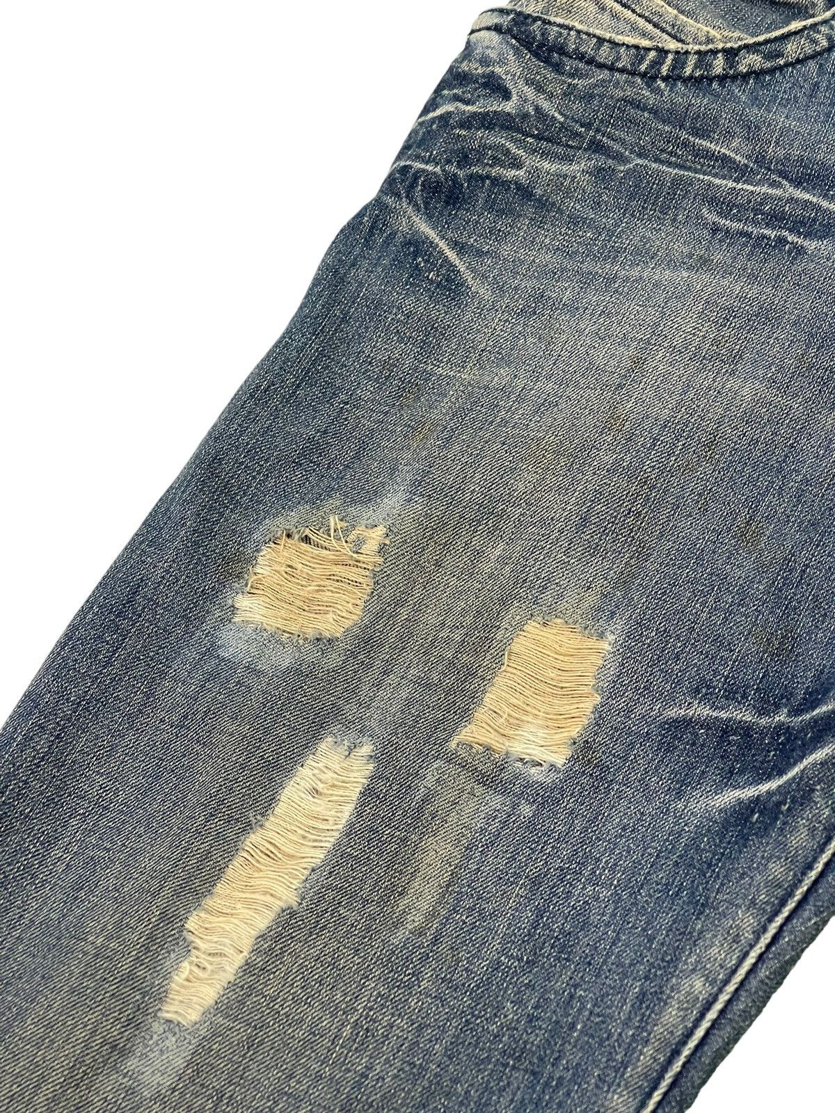 Japanese Brand Flare Jeans Robin’s Jean USA Distress Denim Low Rise 3🟦5 Size US 30 / EU 46 - 8 Thumbnail