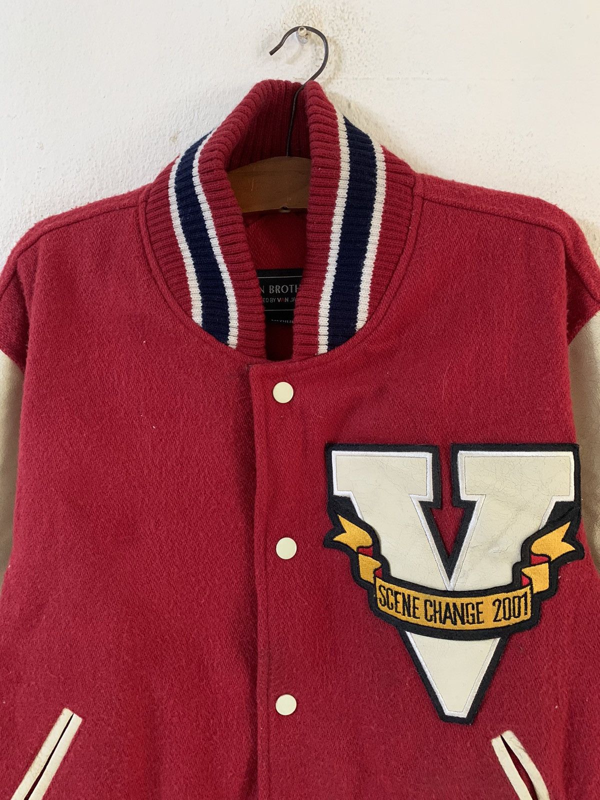 Van Van Brothers Leather Varsity Jacket Size US M / EU 48-50 / 2 - 4 Thumbnail