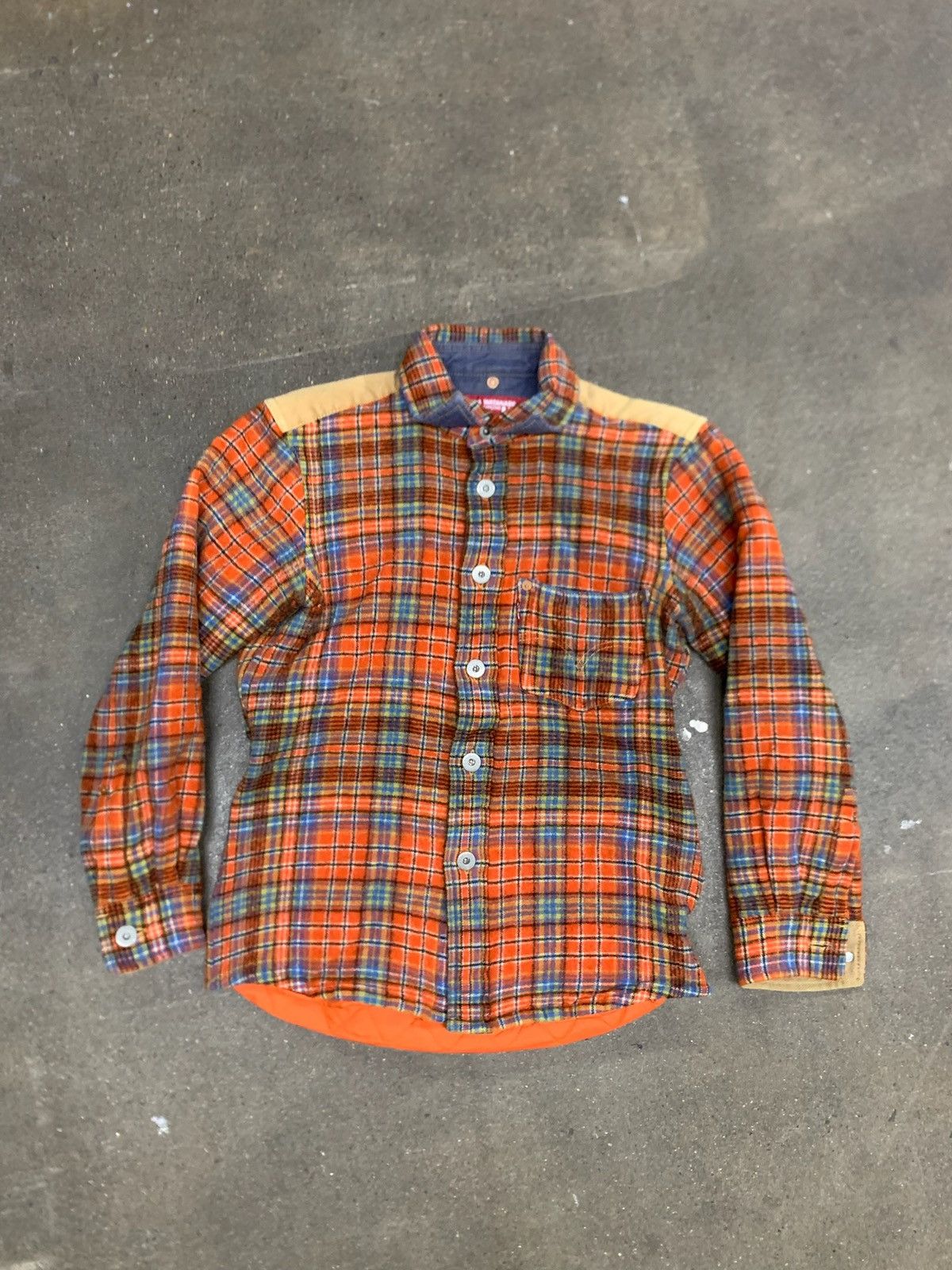 image of Comme Des Garcons x Junya Watanabe Cdg X Junya Watanabe X Levi’S Flannel Shirt in Red (Size XS)