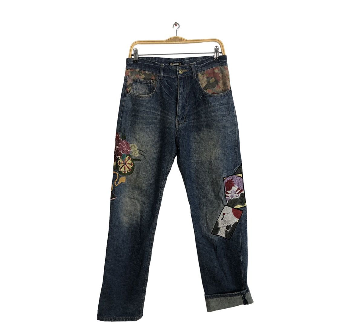 Denime Jean Patchwork Vagara Denim Rare Design Size US 30 / EU 46 - 2 Thumbnail