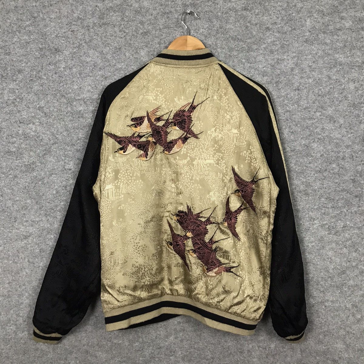 Japanese Brand REVERSIBLE SUKAJAN EMBROIDERY JAPANESE JACKET Size US L / EU 52-54 / 3 - 12 Thumbnail