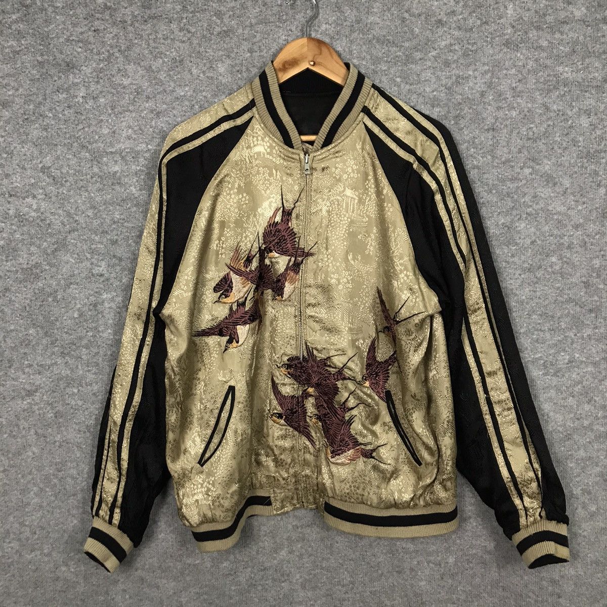Japanese Brand REVERSIBLE SUKAJAN EMBROIDERY JAPANESE JACKET Size US L / EU 52-54 / 3 - 10 Thumbnail
