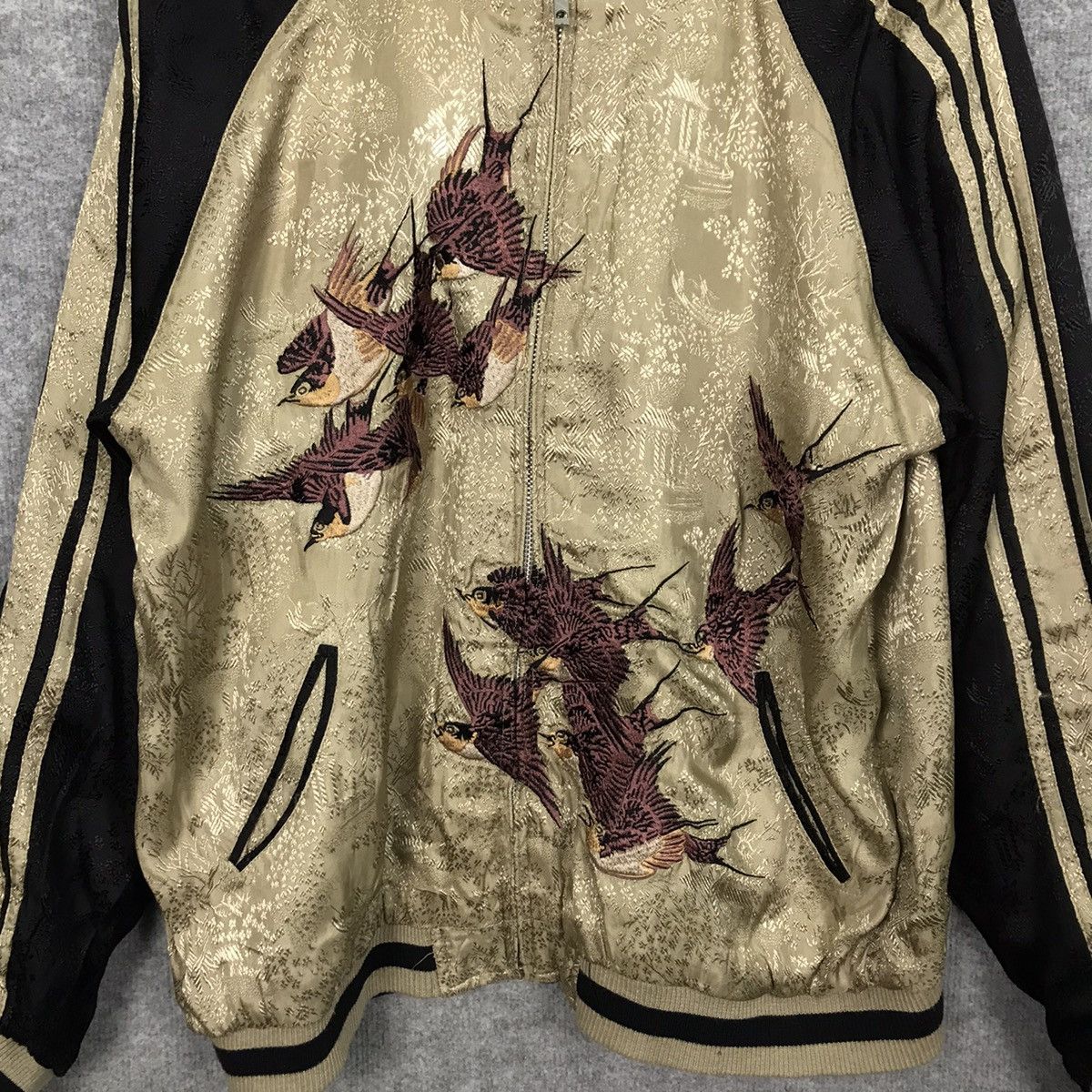 Japanese Brand REVERSIBLE SUKAJAN EMBROIDERY JAPANESE JACKET Size US L / EU 52-54 / 3 - 11 Thumbnail