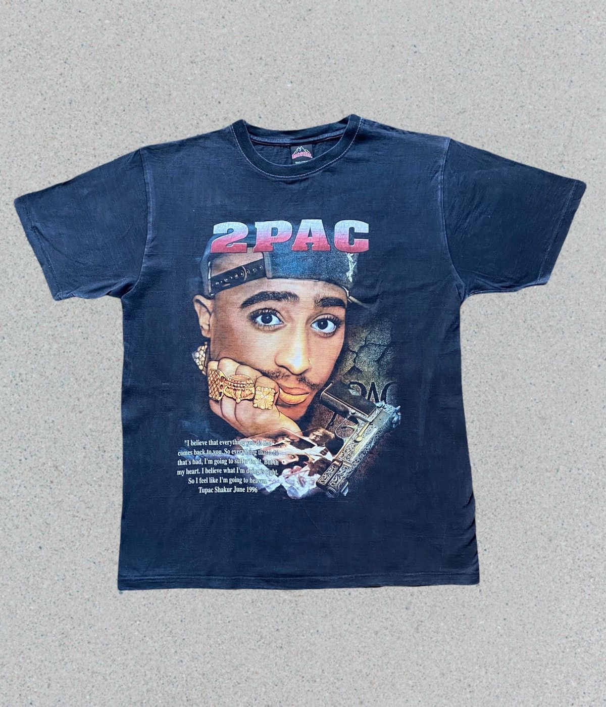 Tupac graphic t shirt 00s boot rap tee