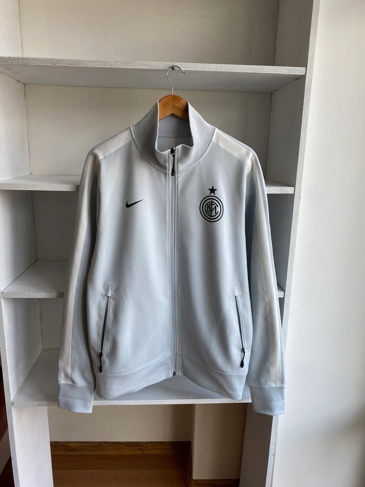 Vintage Nike Inter Milan Blue Zip Hoodie