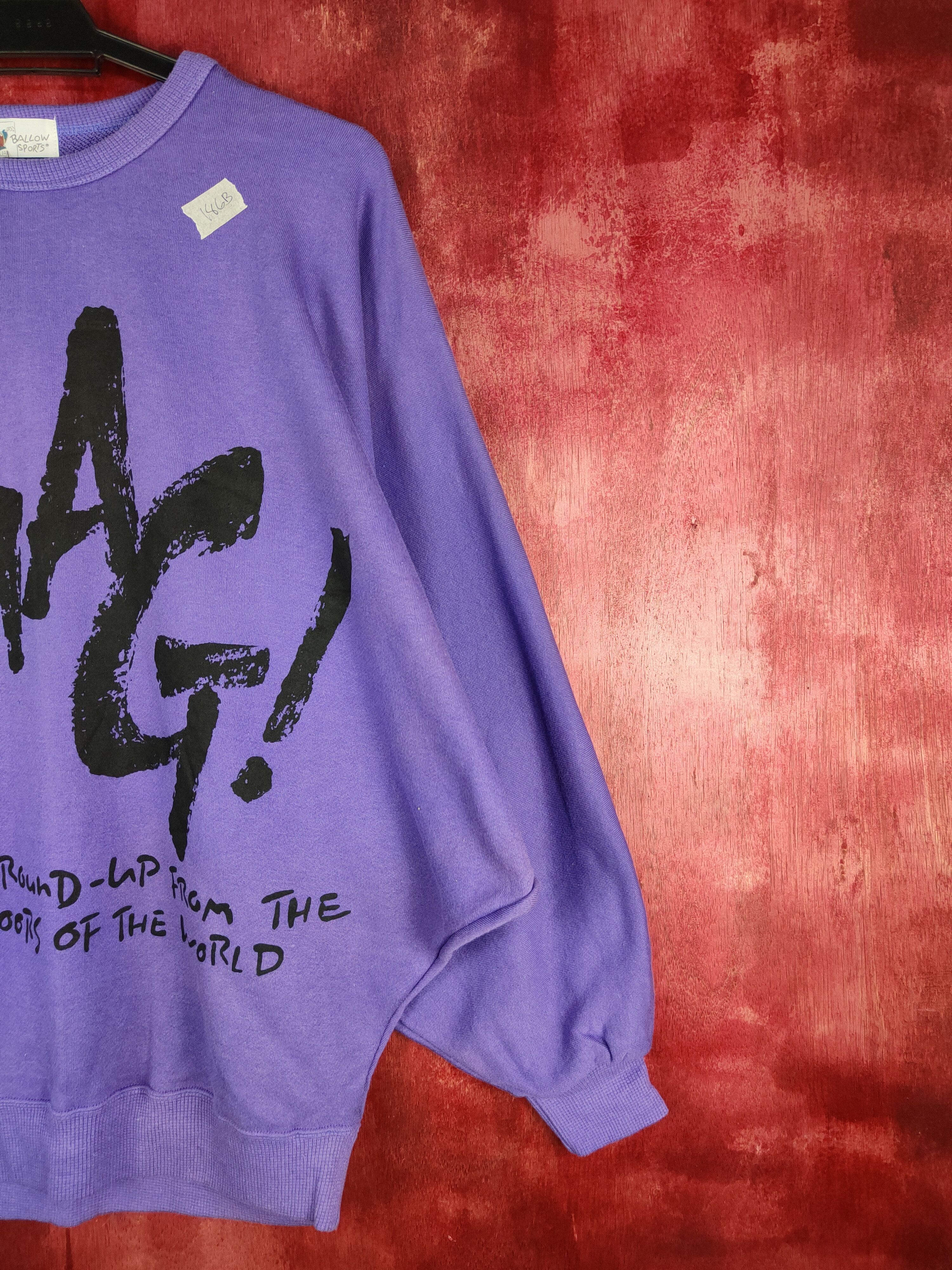 Japanese Brand × Vintage Ballow Sports Purple Sweatshirt vintage #186B Size L / US 10 / IT 46 - 6 Thumbnail