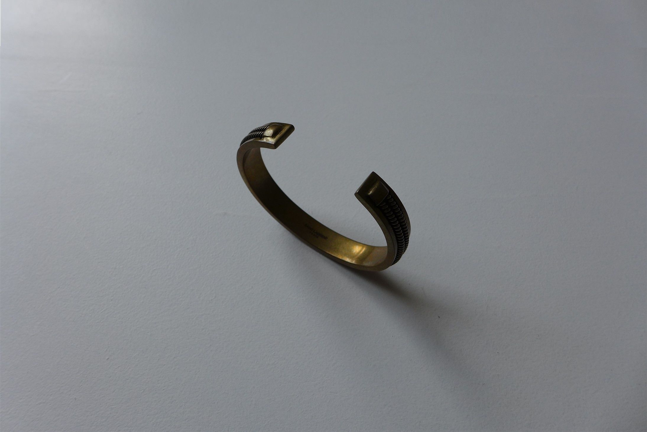 Saint Laurent Paris *Size Medium* Saint Laurent Cuff Bracelet - Gold Tone Brass Size ONE SIZE - 3 Thumbnail