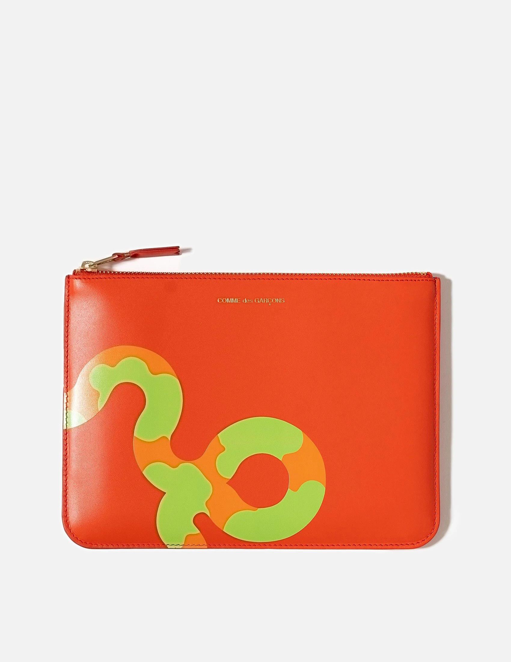 Comme des Garcons Comme des Garcons Ruby Eyes Zip Pouch - Orange Leather Size ONE SIZE - 1 Thumbnail
