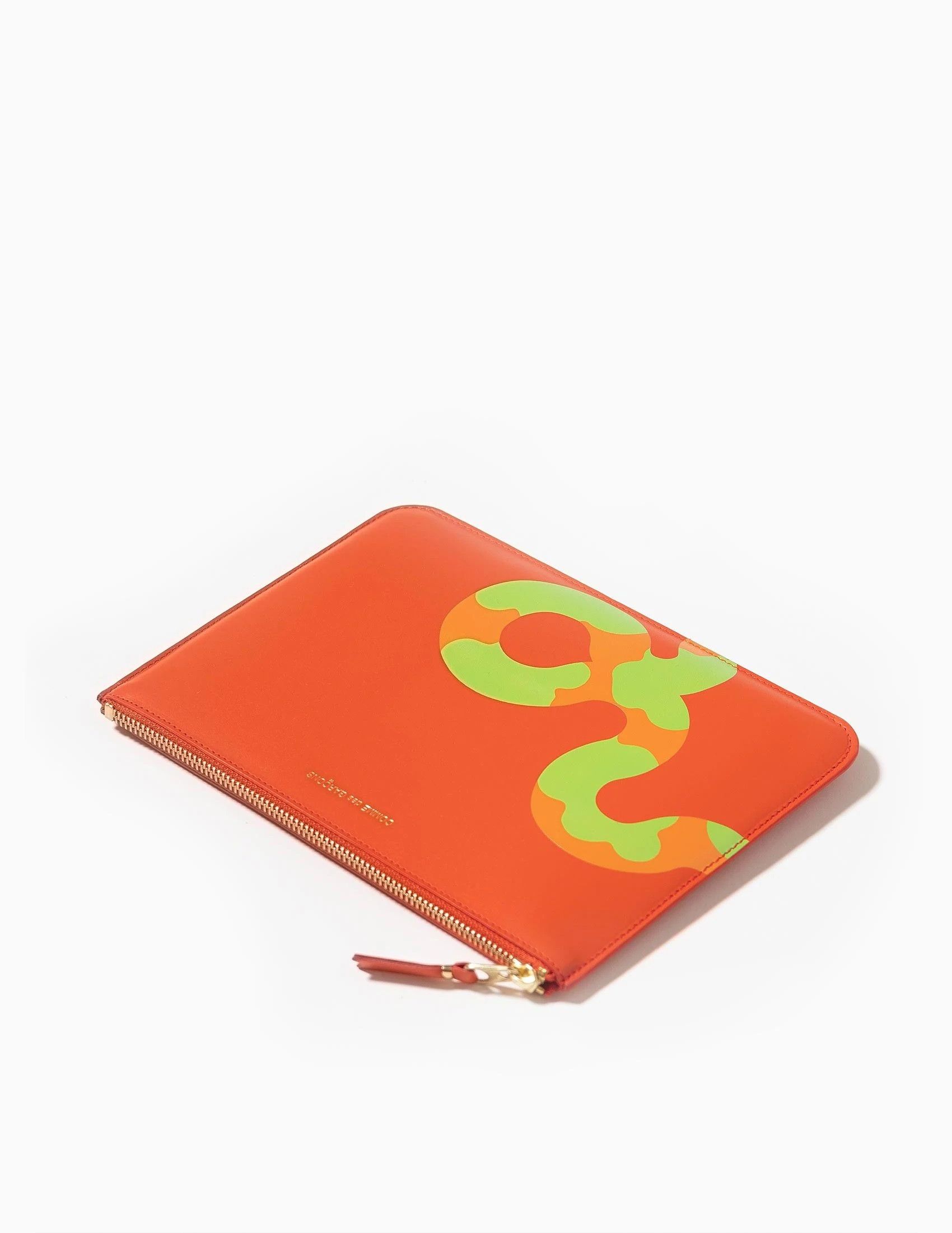 Comme des Garcons Comme des Garcons Ruby Eyes Zip Pouch - Orange Leather Size ONE SIZE - 2 Thumbnail