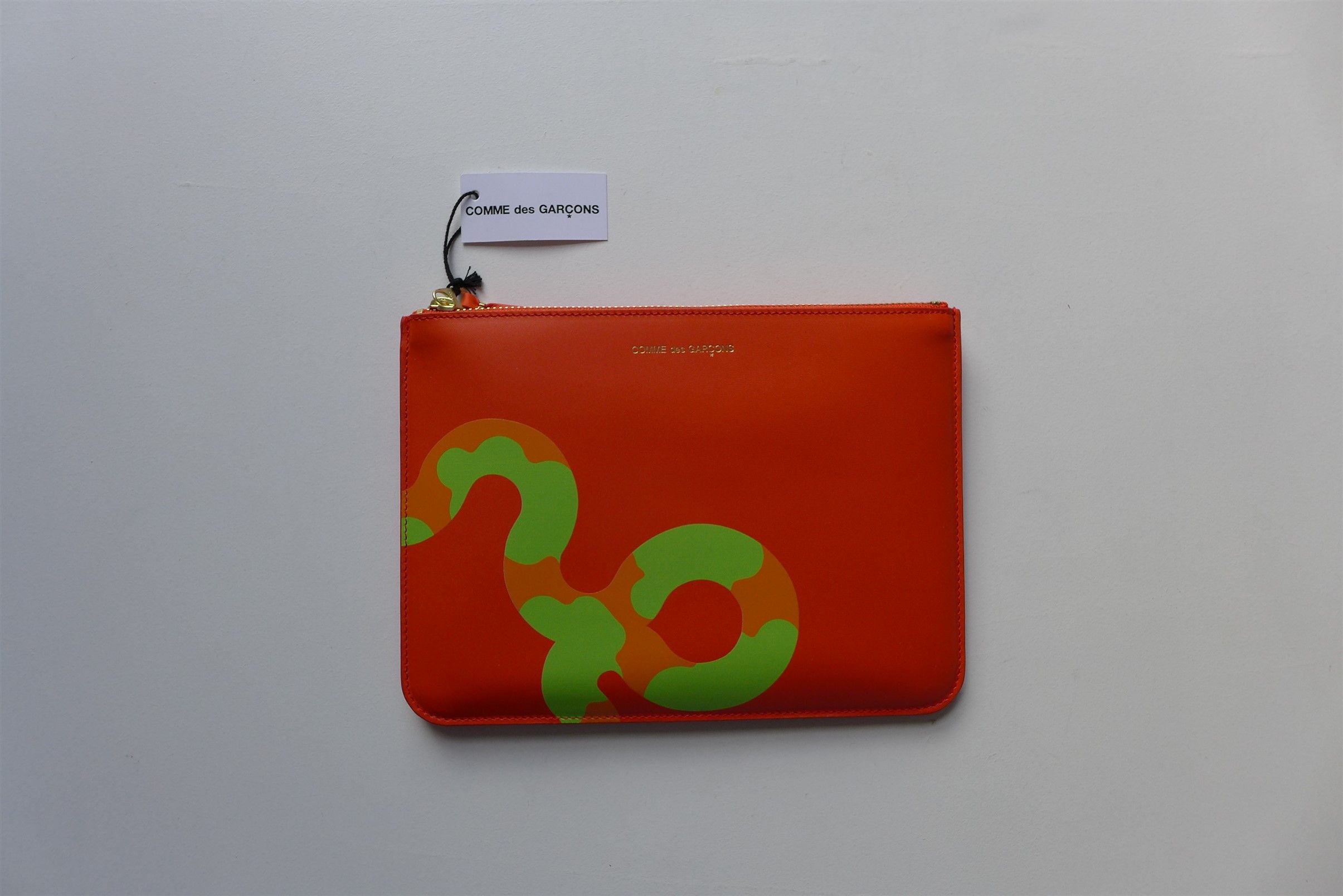 Comme des Garcons Comme des Garcons Ruby Eyes Zip Pouch - Orange Leather Size ONE SIZE - 6 Thumbnail