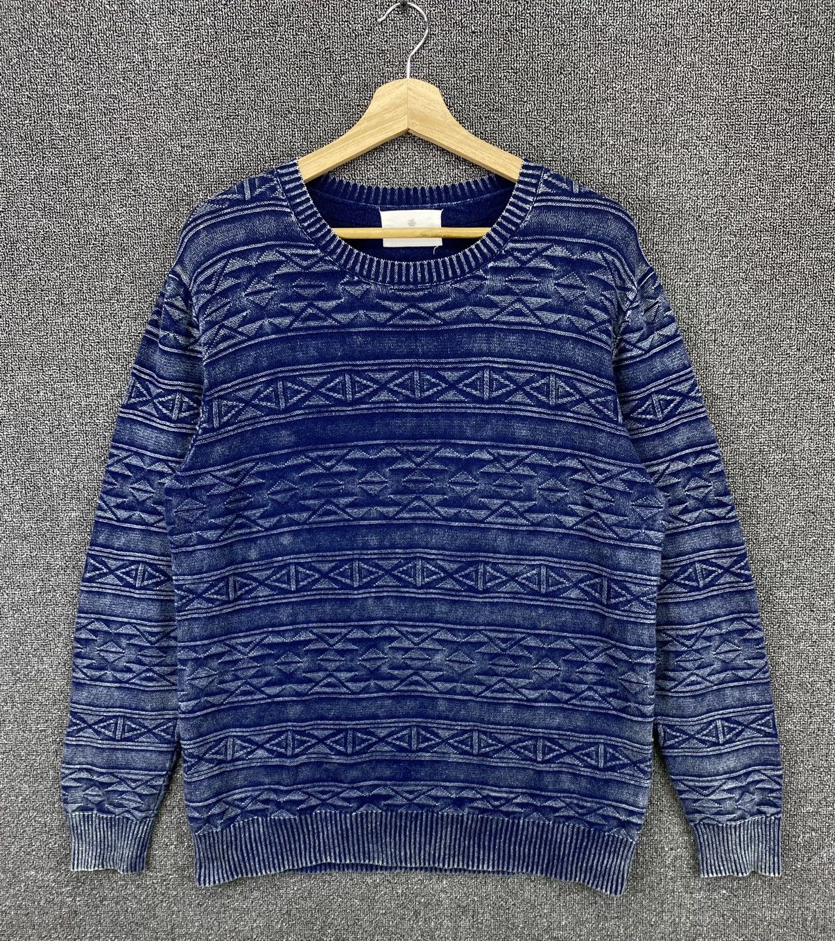 Japanese Brand Vintage Urban Research Denim Style Coogi Style Knit Sweater Size US M / EU 48-50 / 2 - 1 Thumbnail