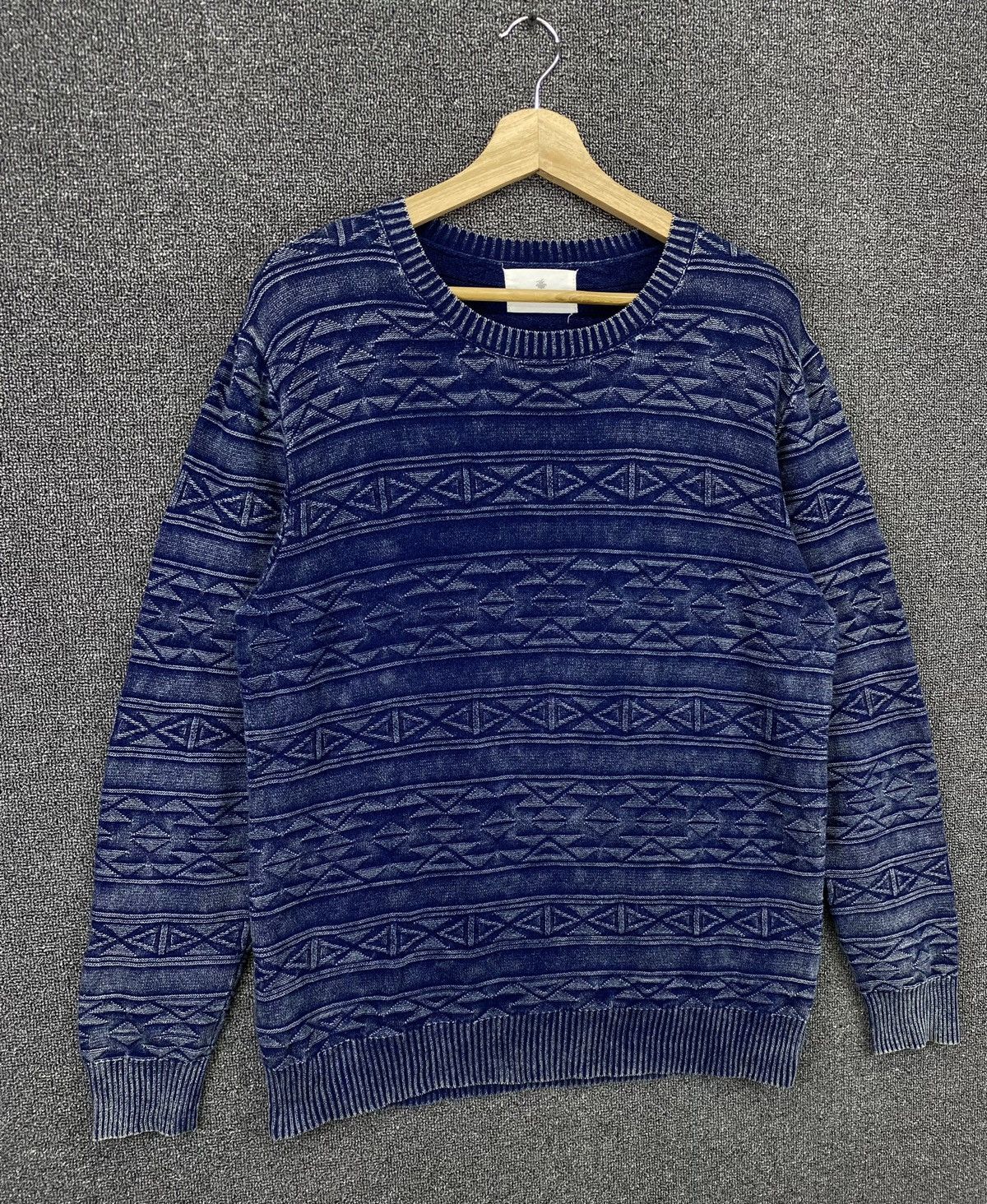 Japanese Brand Vintage Urban Research Denim Style Coogi Style Knit Sweater Size US M / EU 48-50 / 2 - 2 Thumbnail
