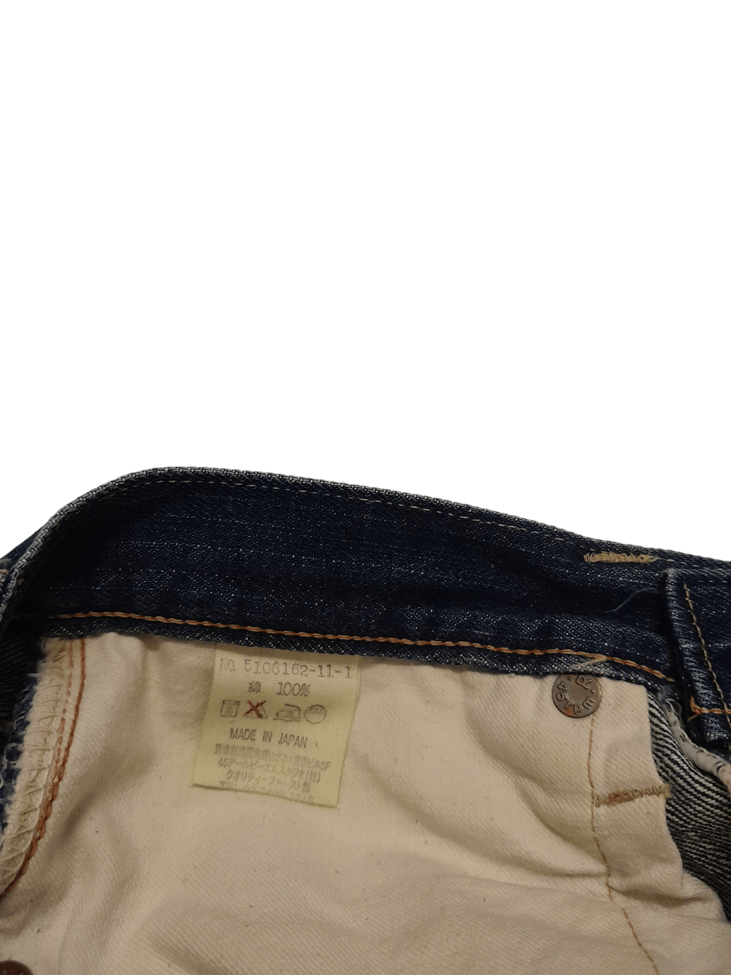 45rpm 45rpm Japan Denim 90s (E947) Waist 27 Size US 27 - 7 Thumbnail