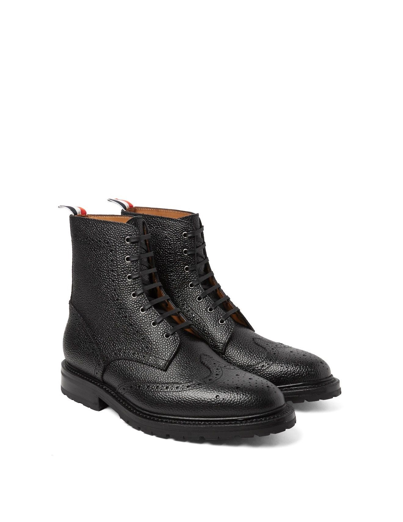 Thom Browne Thom Browne Wingtip Boots ~ Black Pebble Grain Leather Size US 11 / EU 44 - 2 Thumbnail