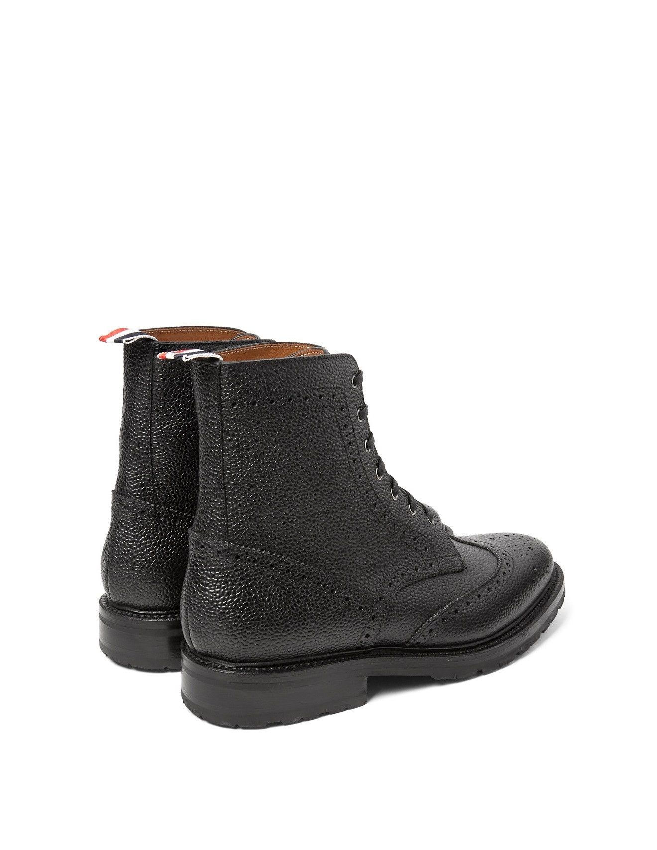 Thom Browne Thom Browne Wingtip Boots ~ Black Pebble Grain Leather Size US 11 / EU 44 - 3 Thumbnail