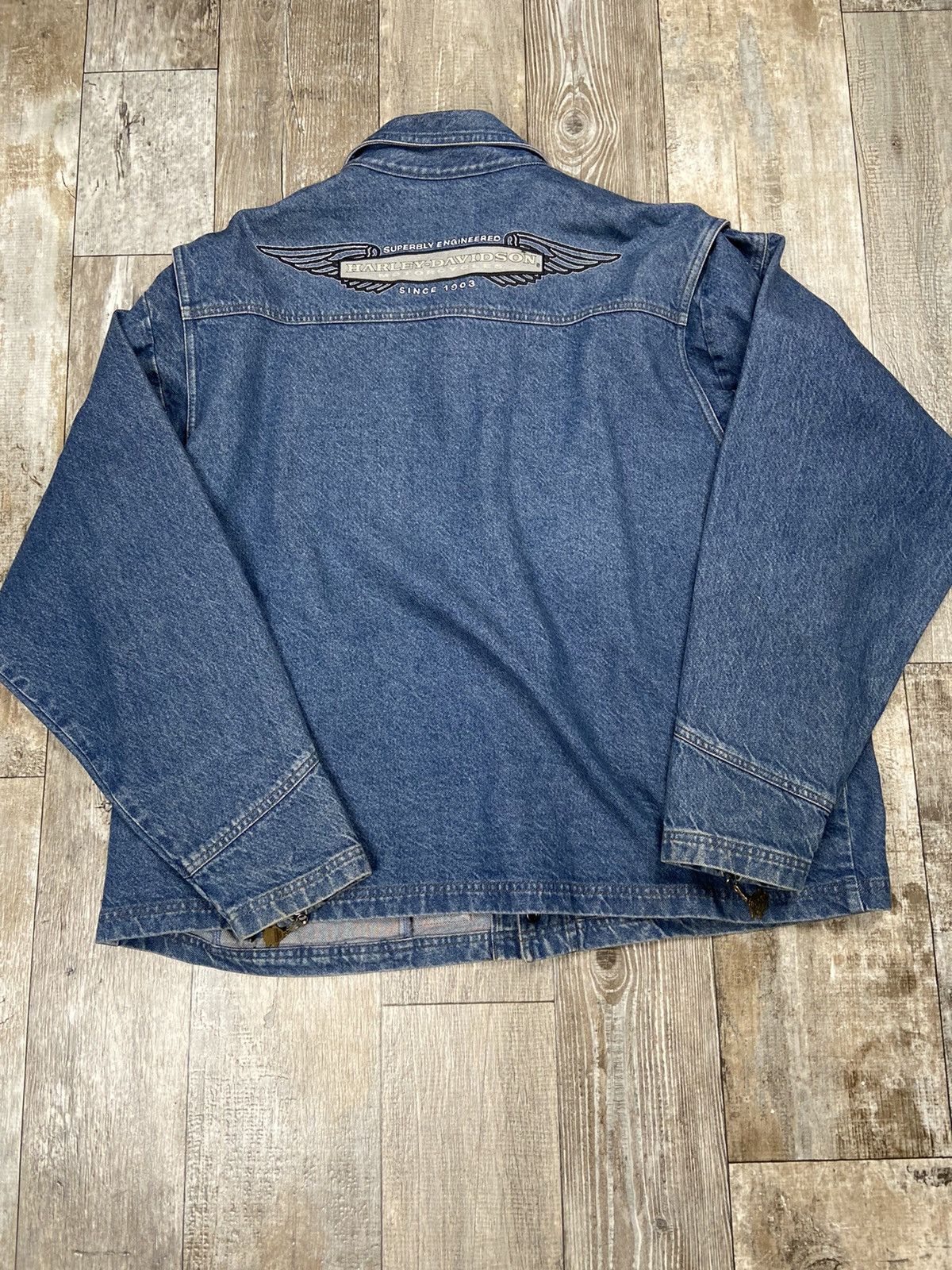 Harley Davidson Crazy Vintage Faded Harley Davidson Essential Jacket Unique Size US XXL / EU 58 / 5 - 13 Thumbnail