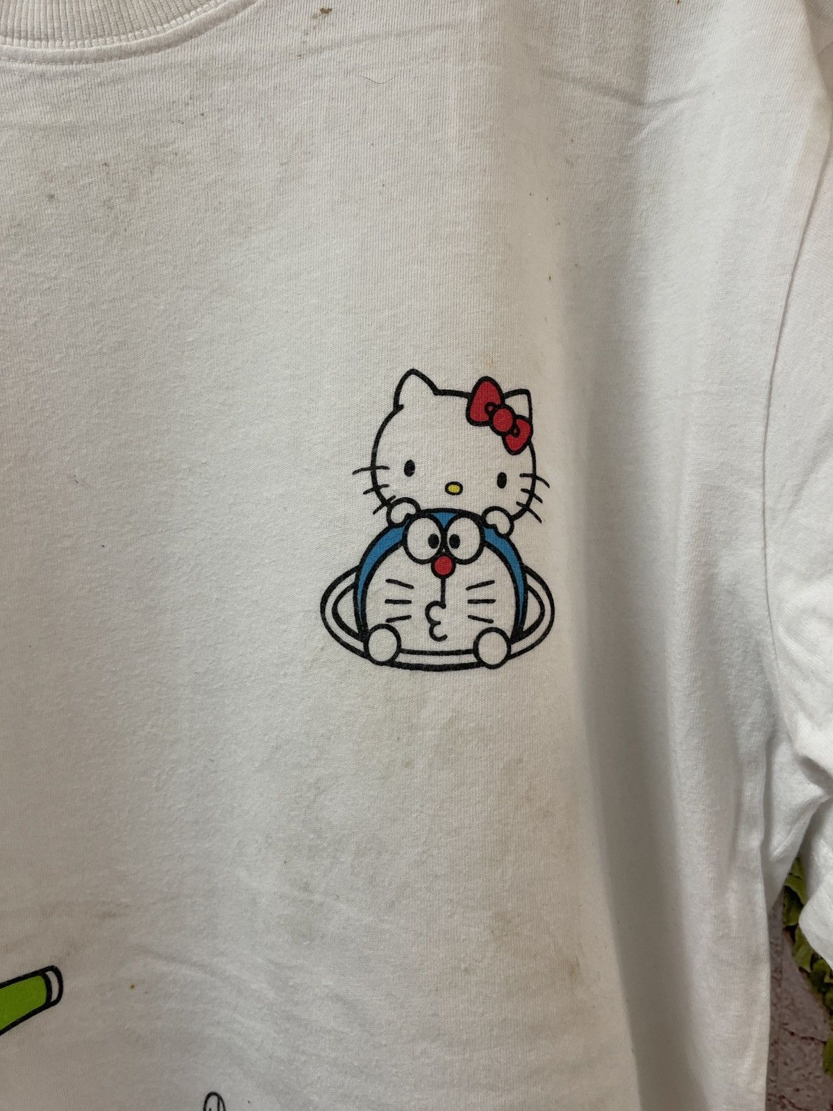 Takashi Murakami × Uniqlo MURAKAMI DAROEMON X HELLO KITTY TEE VERY RARE Size US L / EU 52-54 / 3 - 3 Thumbnail