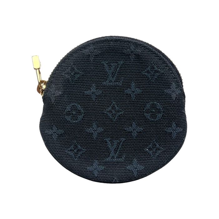 Louis Vuitton Dark Blue Monogram Mini Lin Round Coin Purse