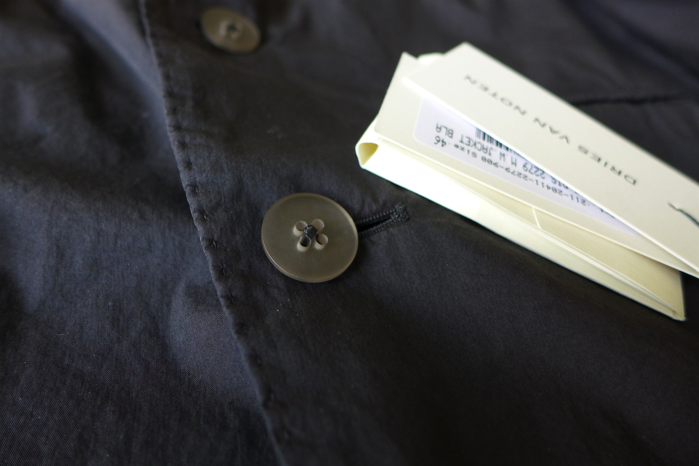 Dries Van Noten Dries Van Noten Bentone Jacket - Black Cotton Size US S / EU 44-46 / 1 - 12 Thumbnail
