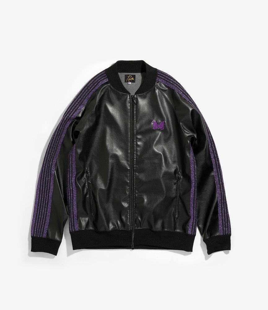 Needles Needles Track Jacket - Black Synthetic Leather | Grailed