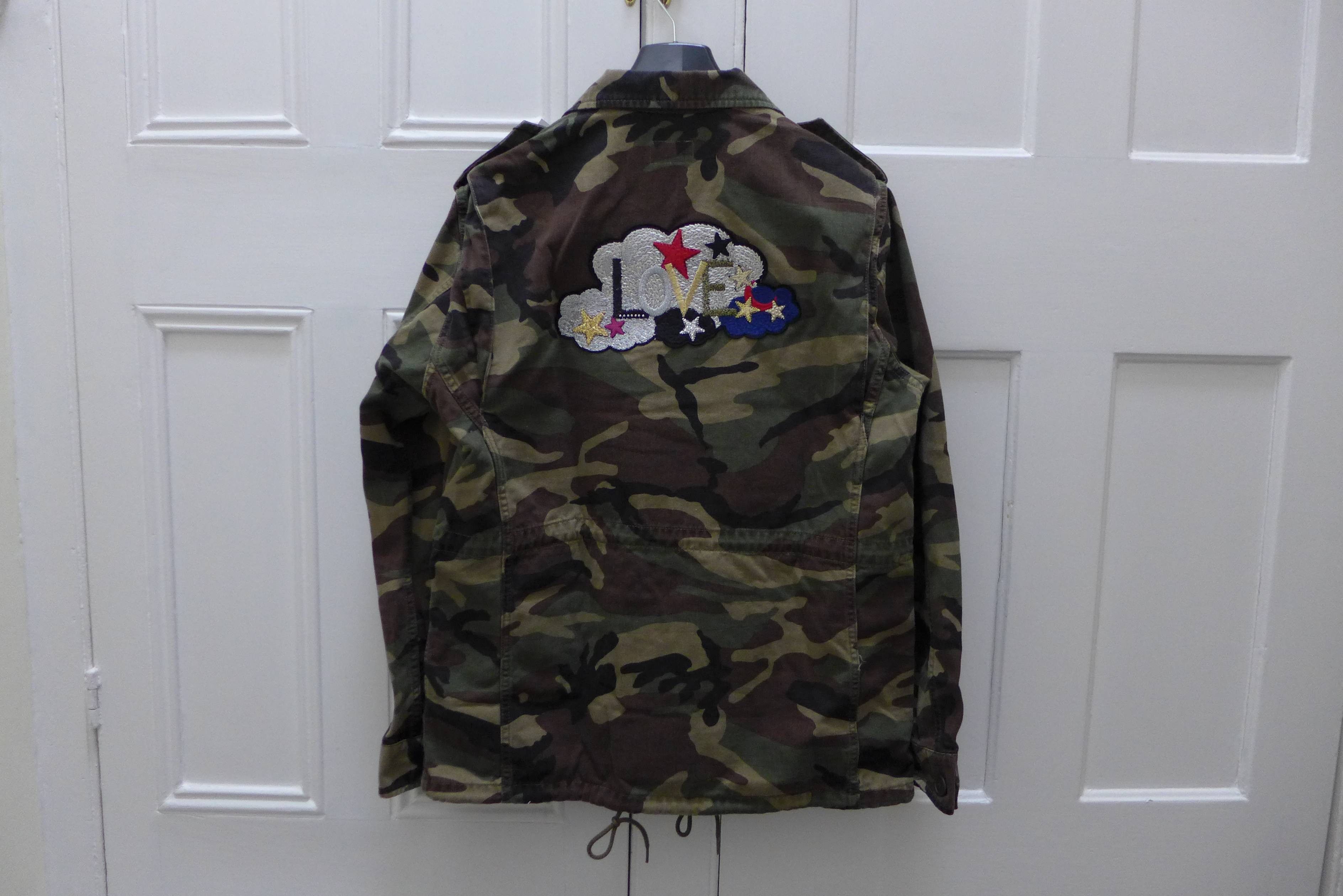 Saint Laurent Paris Saint Laurent "Love" Patch Military Jacket - Vintage Camo Size US M / EU 48-50 / 2 - 6 Thumbnail