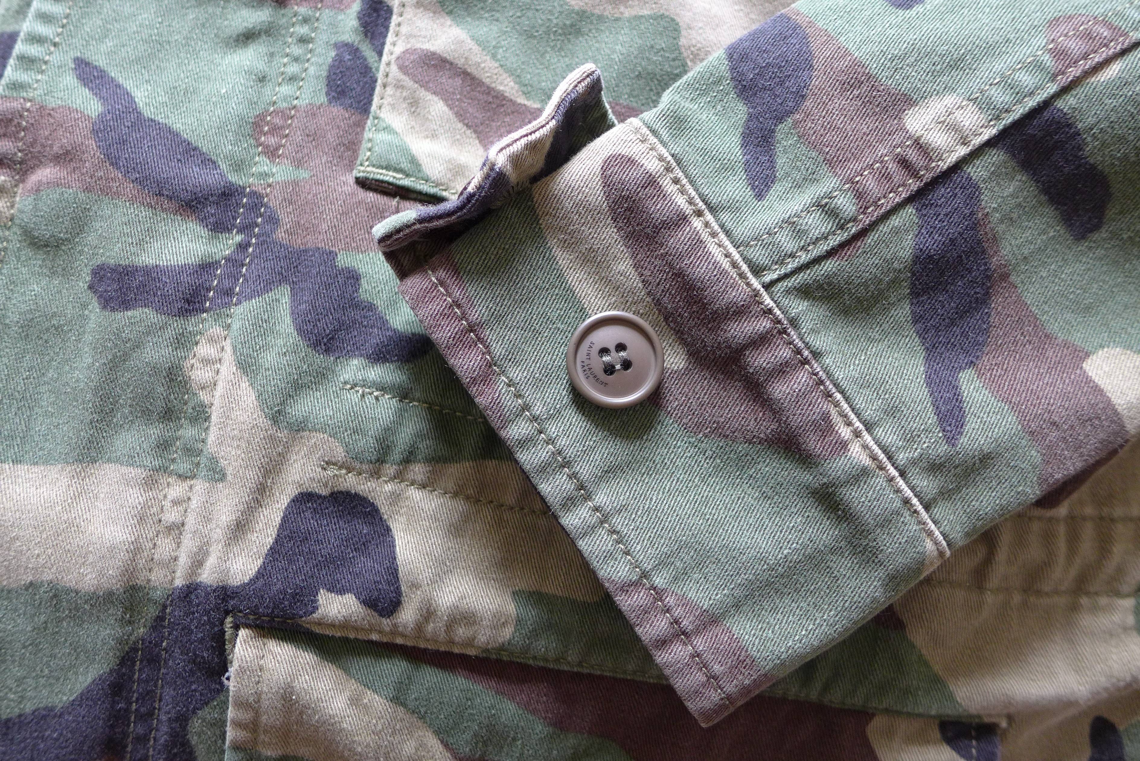 Saint Laurent Paris Saint Laurent "Love" Patch Military Jacket - Vintage Camo Size US M / EU 48-50 / 2 - 14 Thumbnail