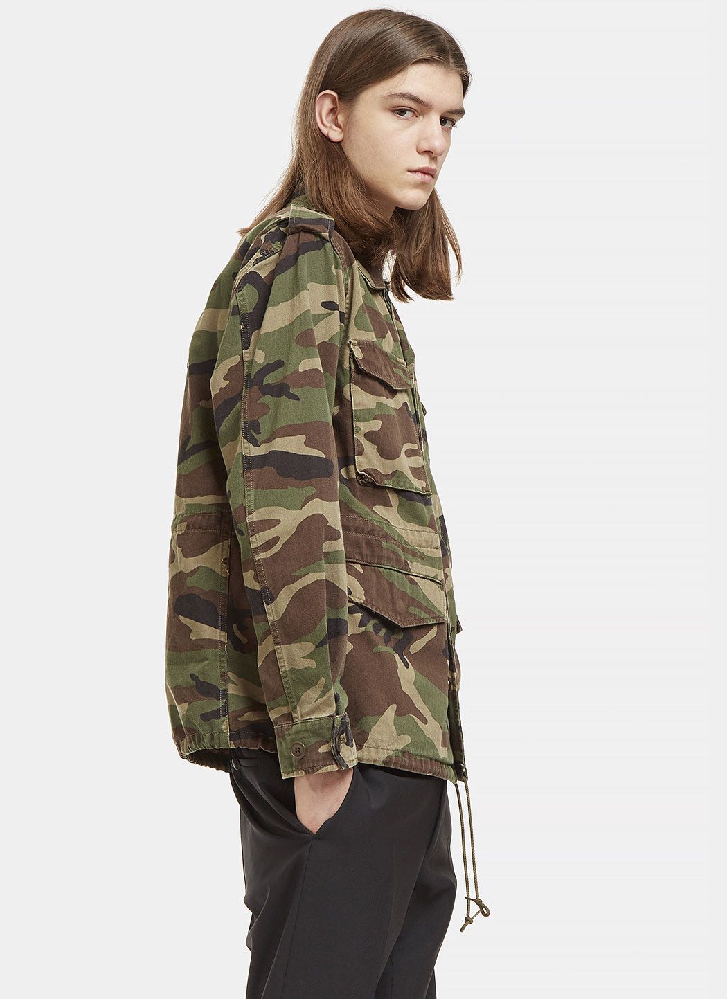 Saint Laurent Paris Saint Laurent "Love" Patch Military Jacket - Vintage Camo Size US M / EU 48-50 / 2 - 2 Thumbnail