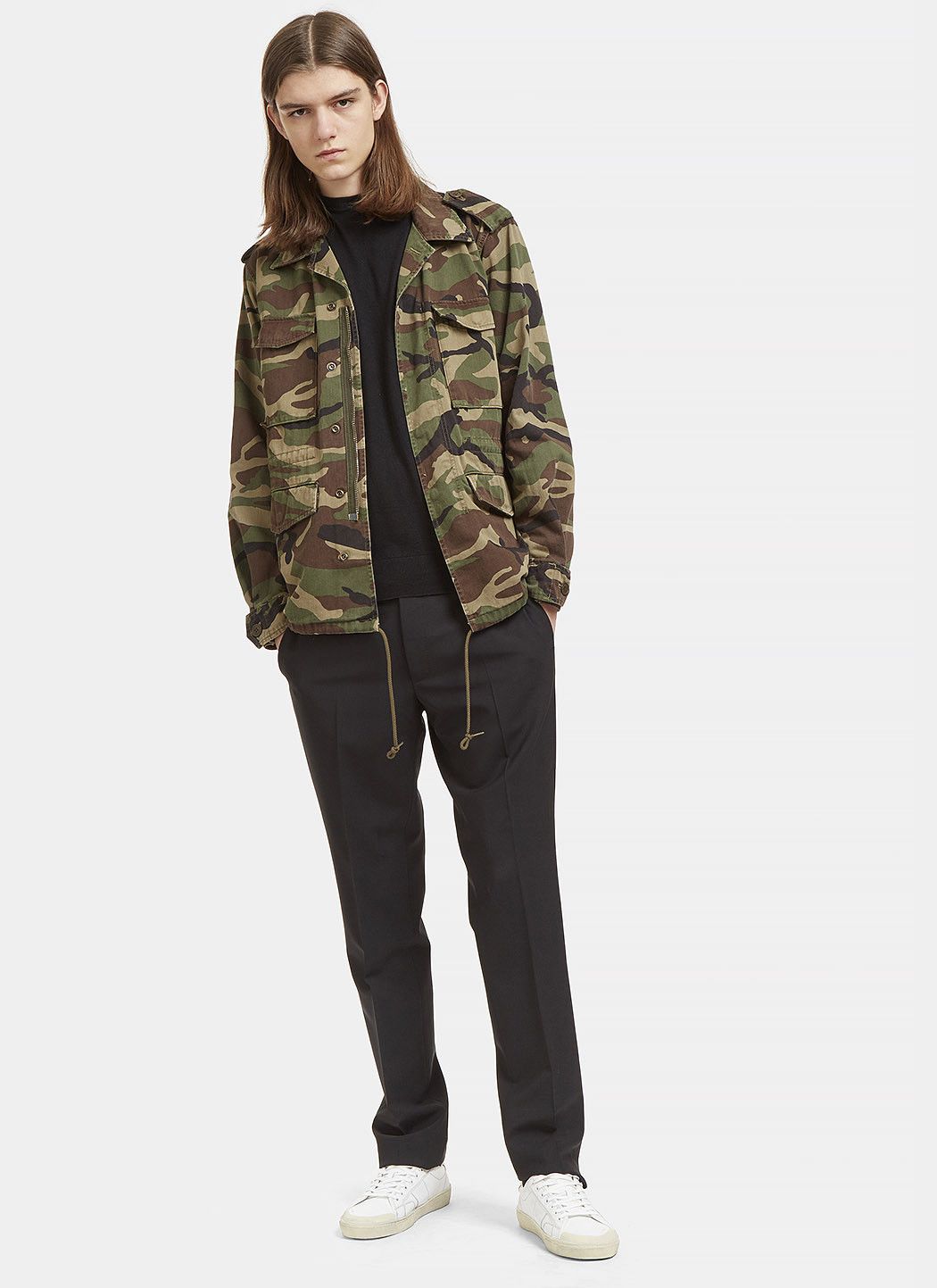 Saint Laurent Paris Saint Laurent "Love" Patch Military Jacket - Vintage Camo Size US M / EU 48-50 / 2 - 4 Thumbnail