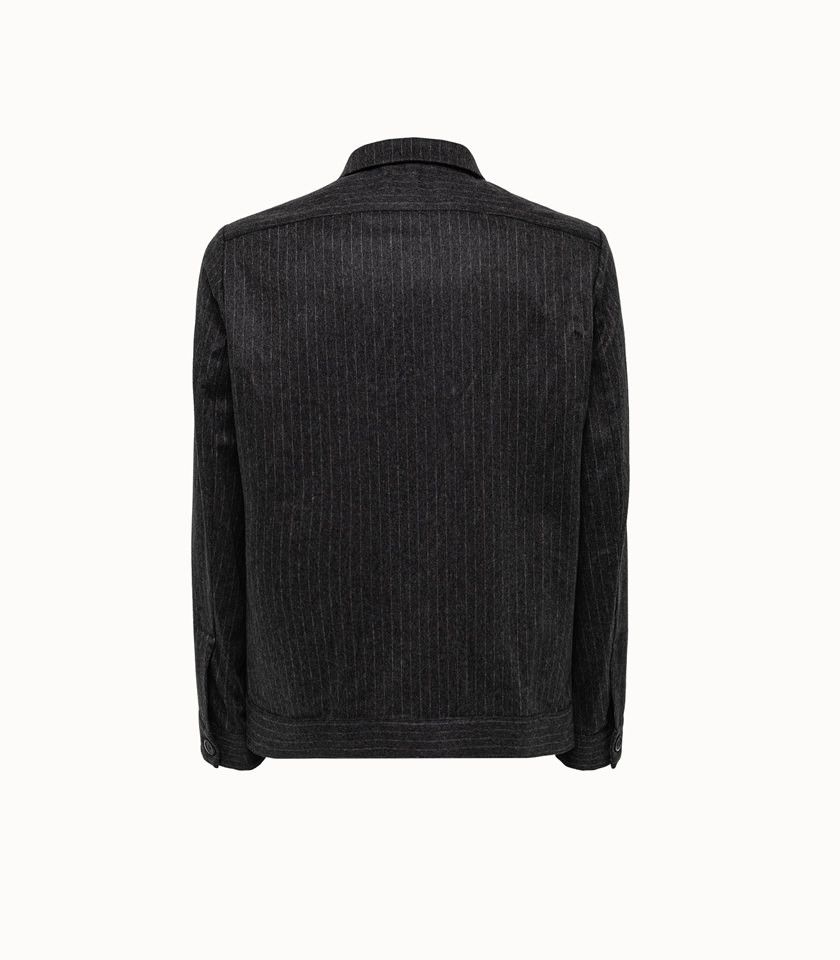 Barena Barena Secamoro Overshirt - Anthracite Wool & Cashmere Size US XL / EU 56 / 4 - 4 Thumbnail