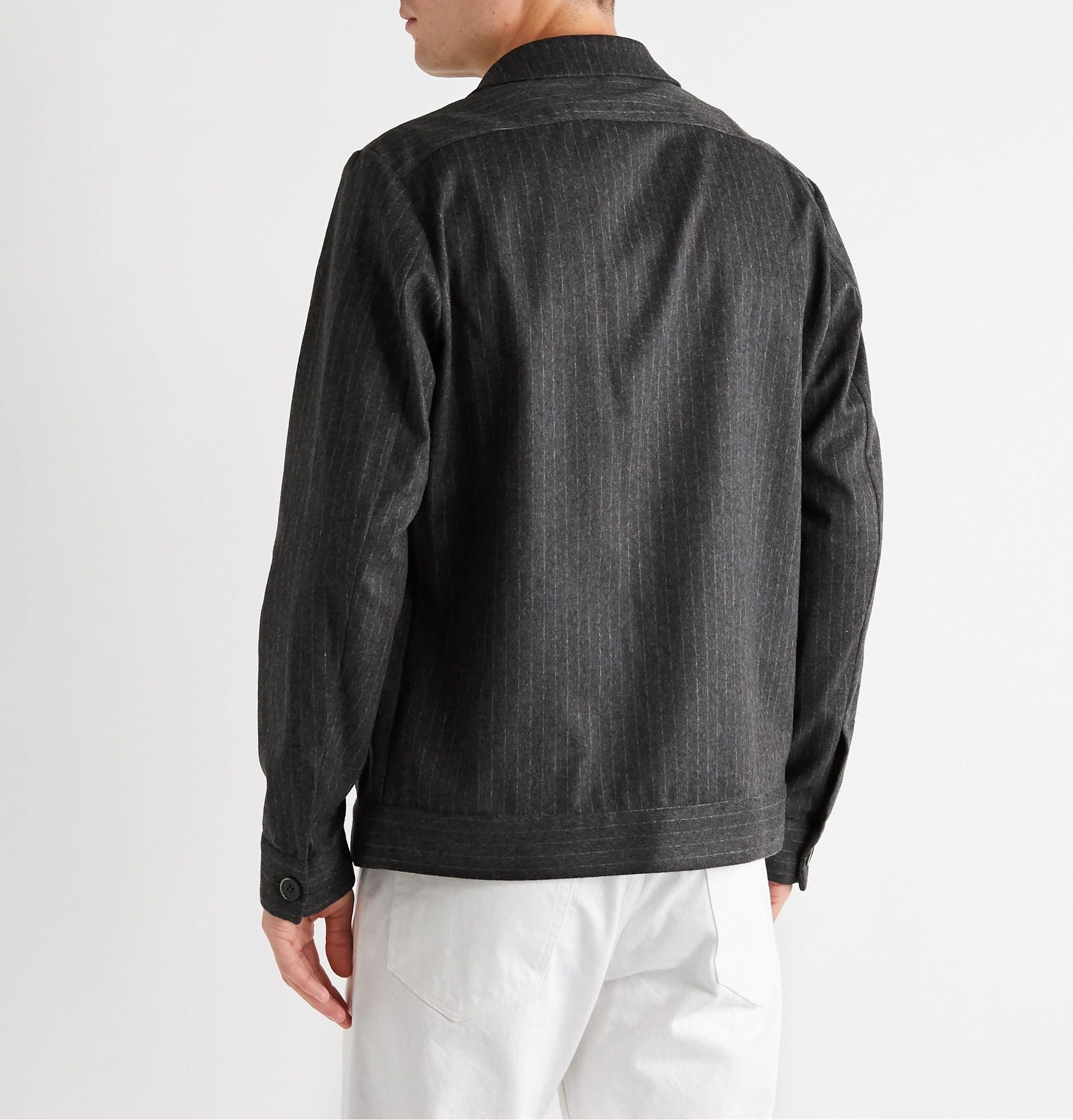 Barena Barena Secamoro Overshirt - Anthracite Wool & Cashmere Size US XL / EU 56 / 4 - 2 Thumbnail