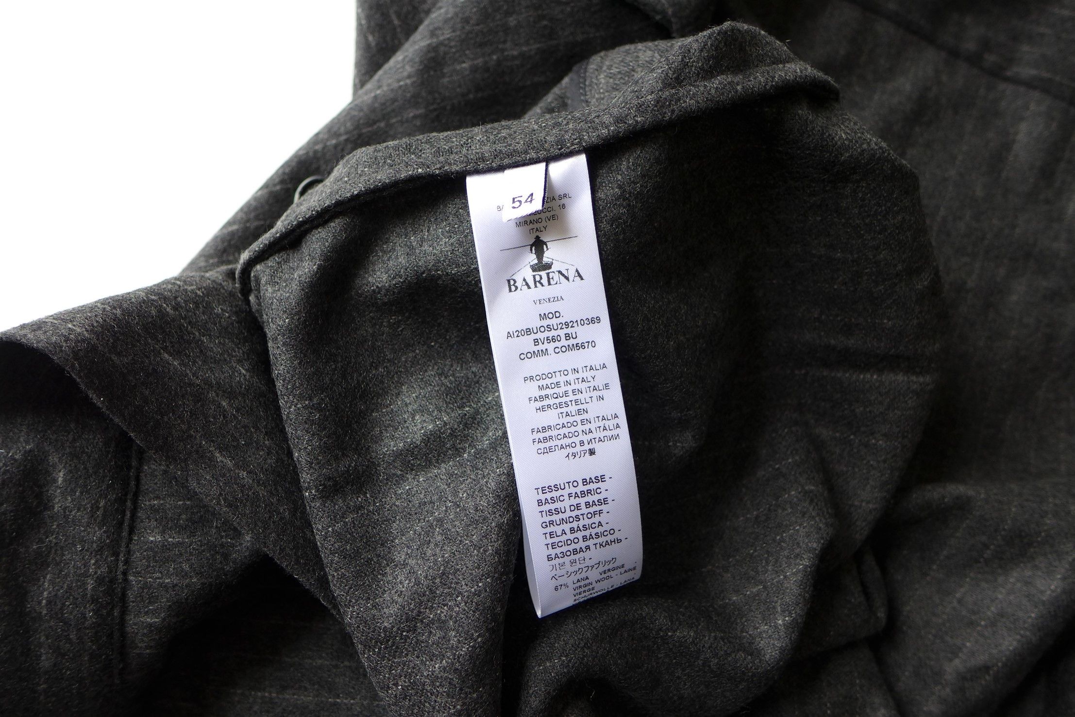 Barena Barena Secamoro Overshirt - Anthracite Wool & Cashmere Size US XL / EU 56 / 4 - 11 Thumbnail