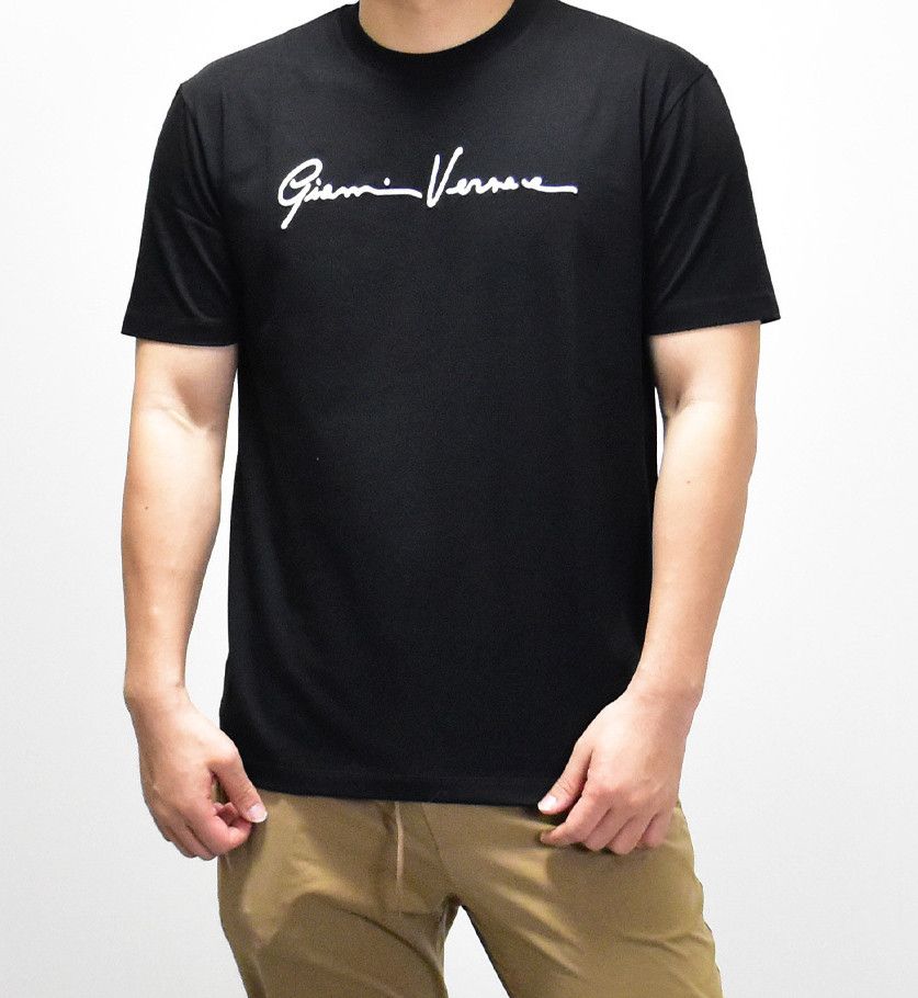 Versace VERSACE red white signature logo embroidered t-shirt XL Size US XL / EU 56 / 4 - 2 Thumbnail