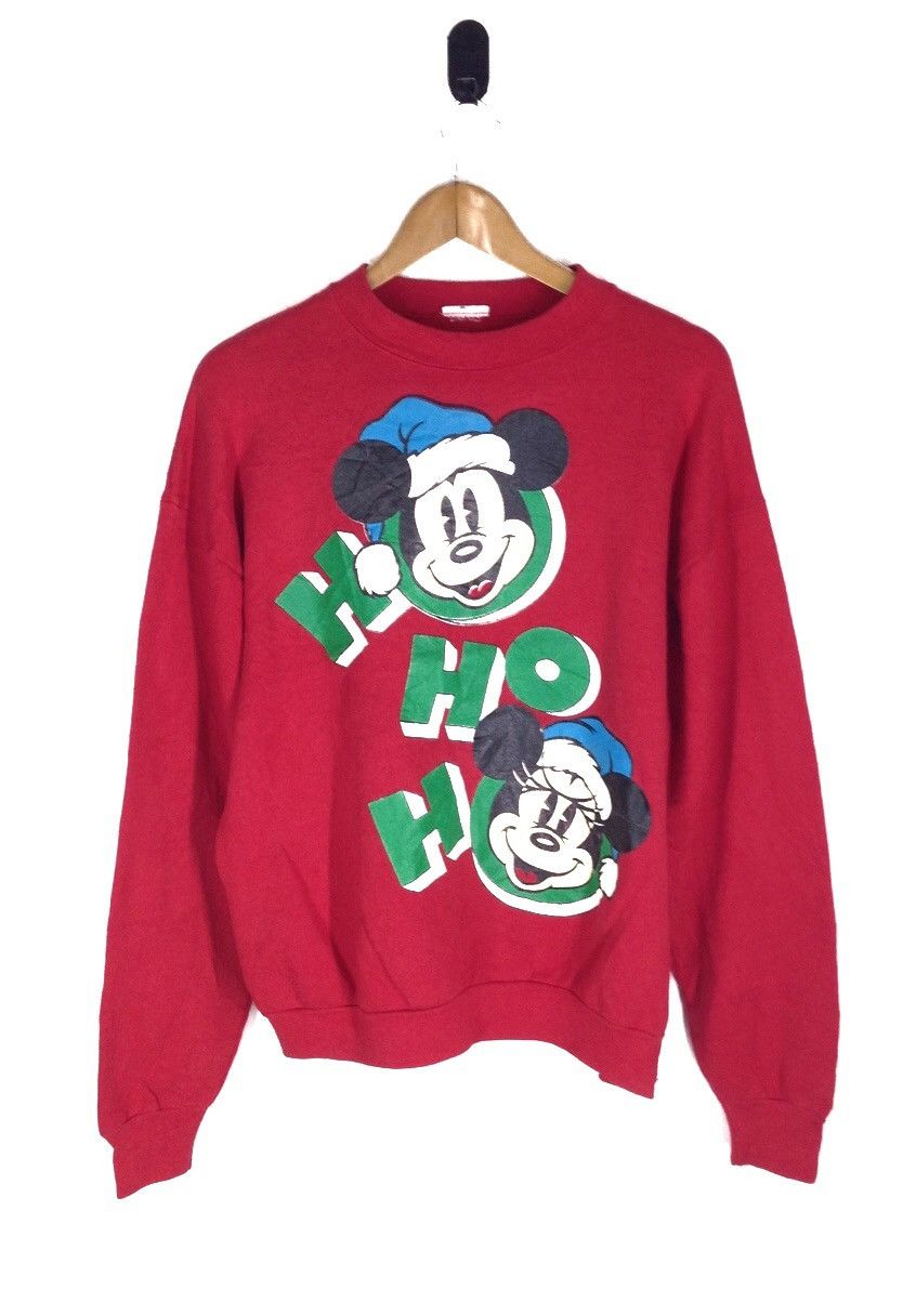 Mickey Mouse × Vintage 90's Walt Disney World CHRISTMAS Mickey and Minnie Mouse Size US L / EU 52-54 / 3 - 1 Thumbnail