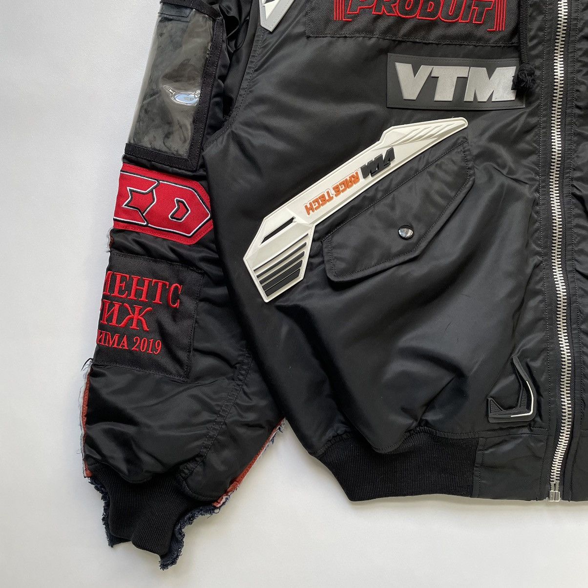 Alpha Industries × Vetements A/W 19 Split Racer MA-1 Bomber Jacket ...