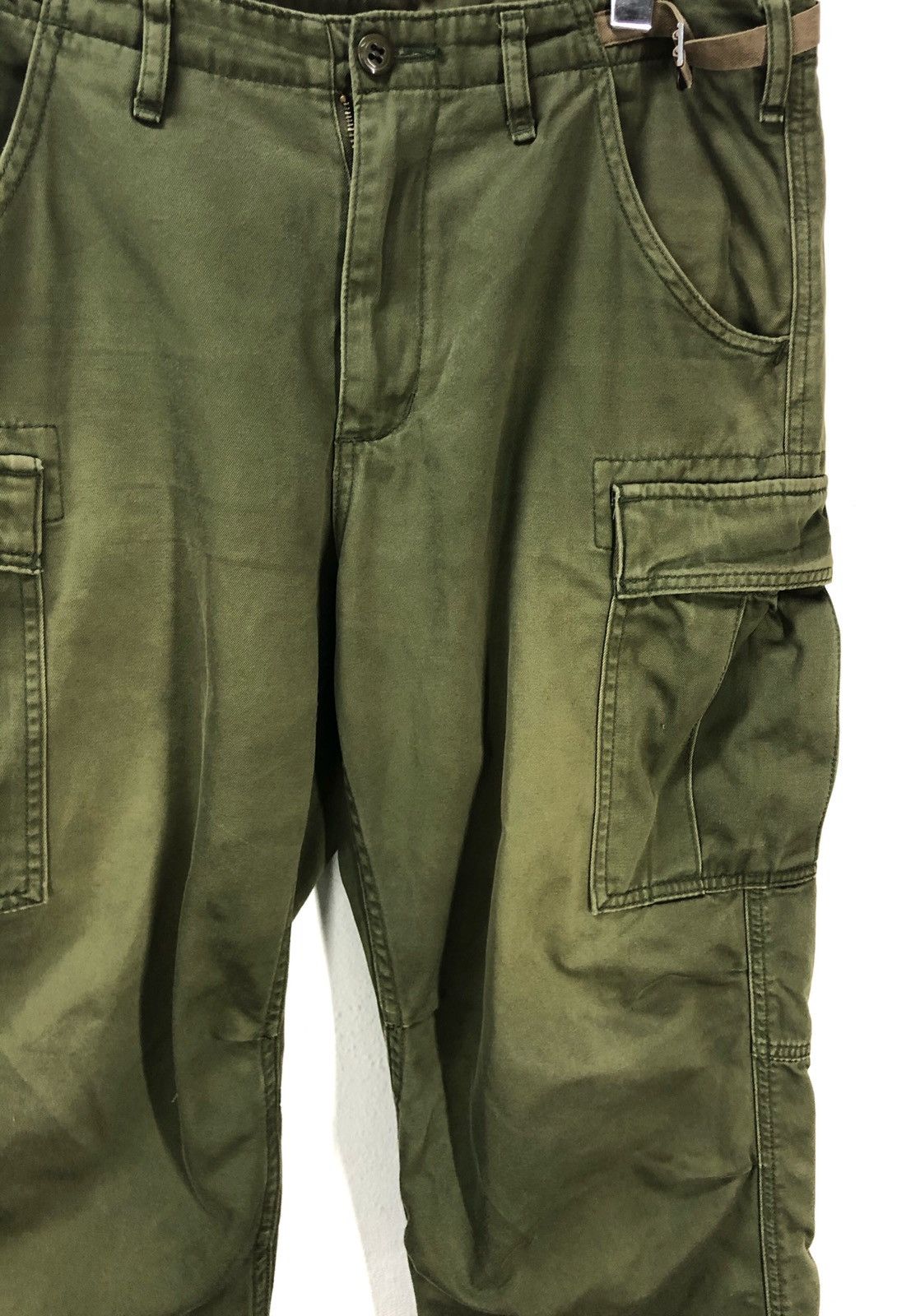 Alpha Industries × Vintage Alpha Industries Cargo Cropped Pants Size US 36 / EU 52 - 4 Thumbnail