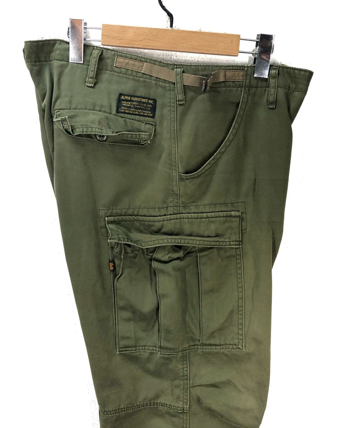 Alpha Industries × Vintage Alpha Industries Cargo Cropped Pants Size US 36 / EU 52 - 11 Thumbnail